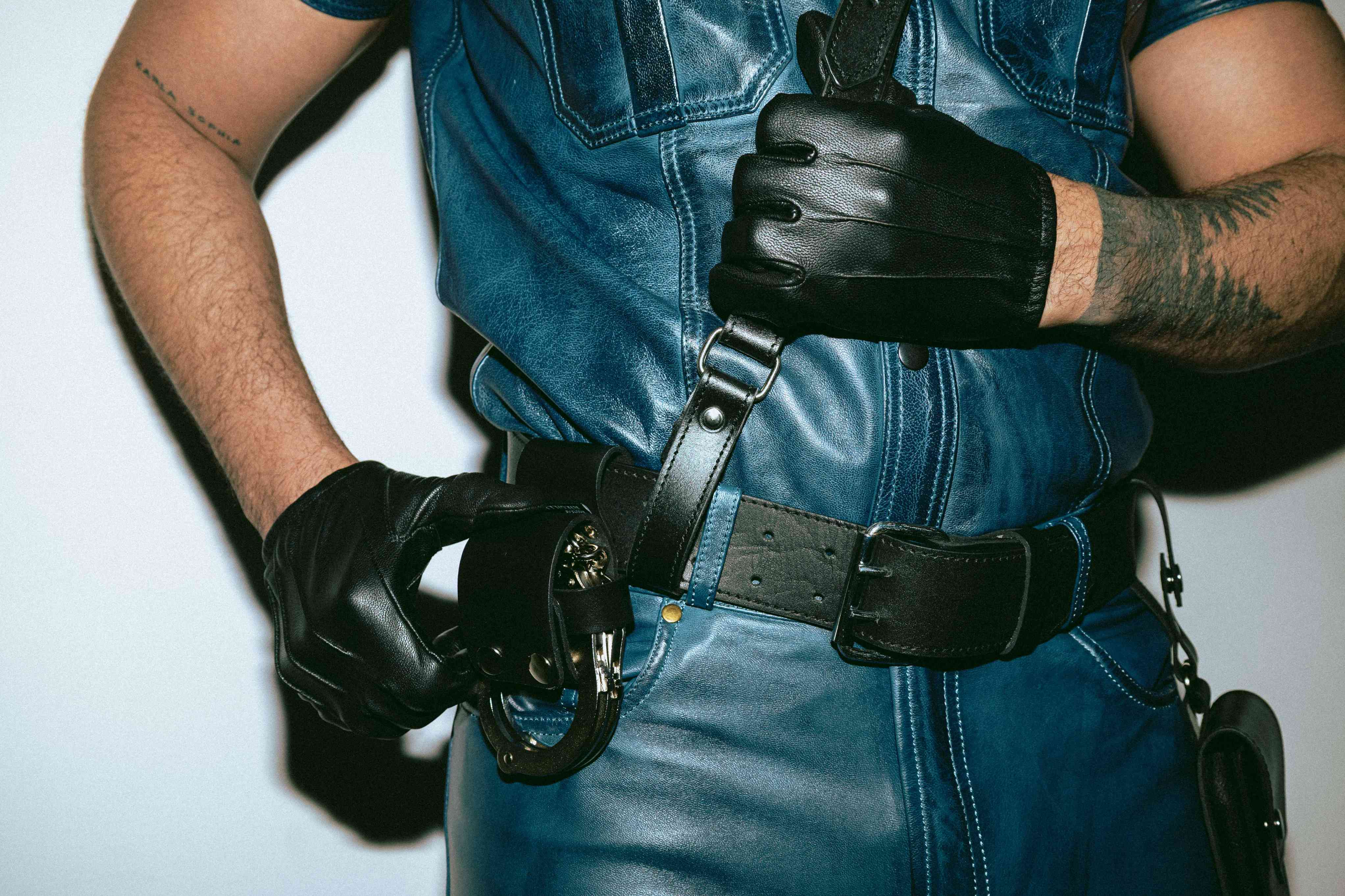 Leather fetish clothing