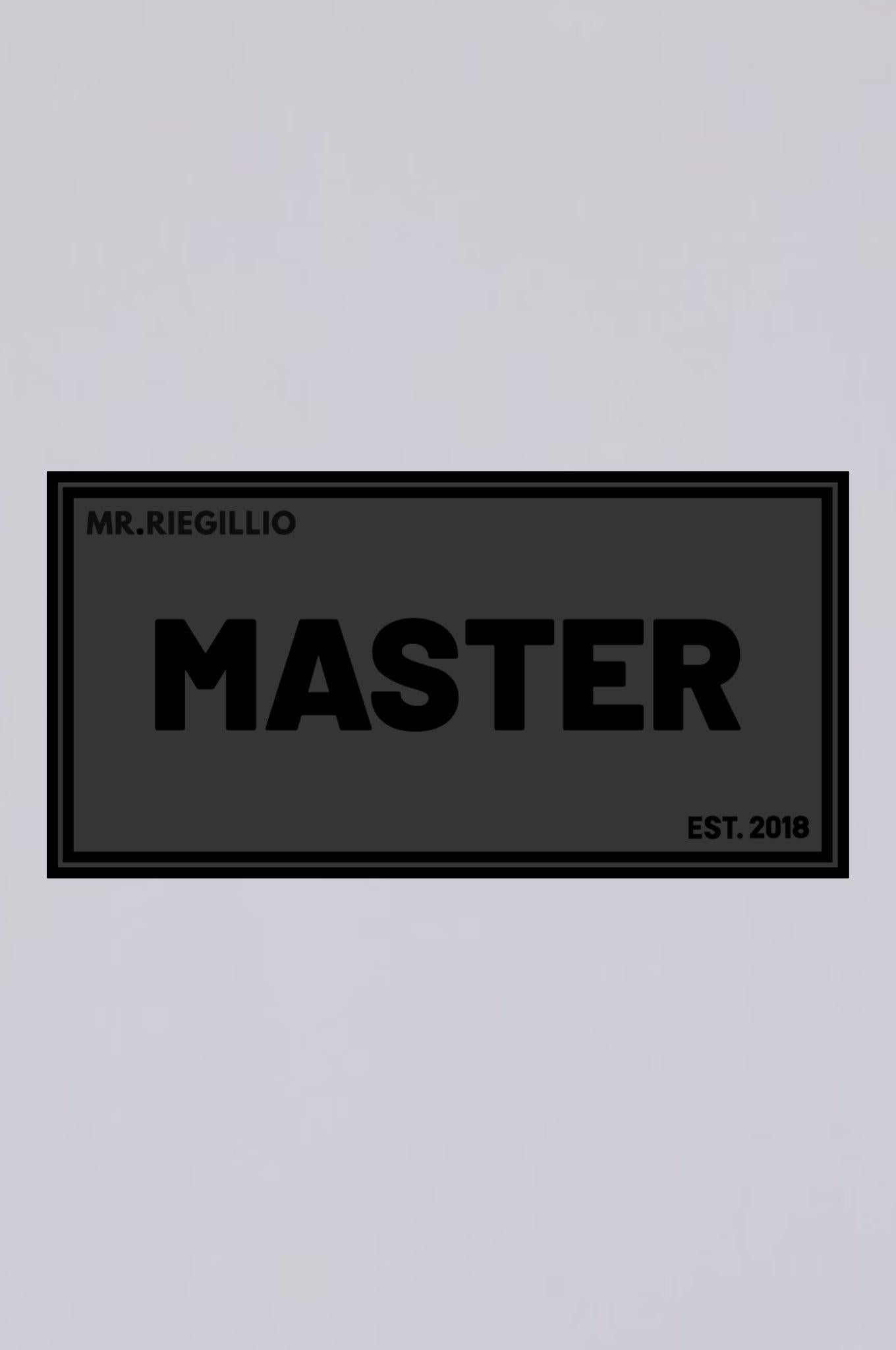 Rubber Velcro Patch - MASTER - Black at MR. Riegillio