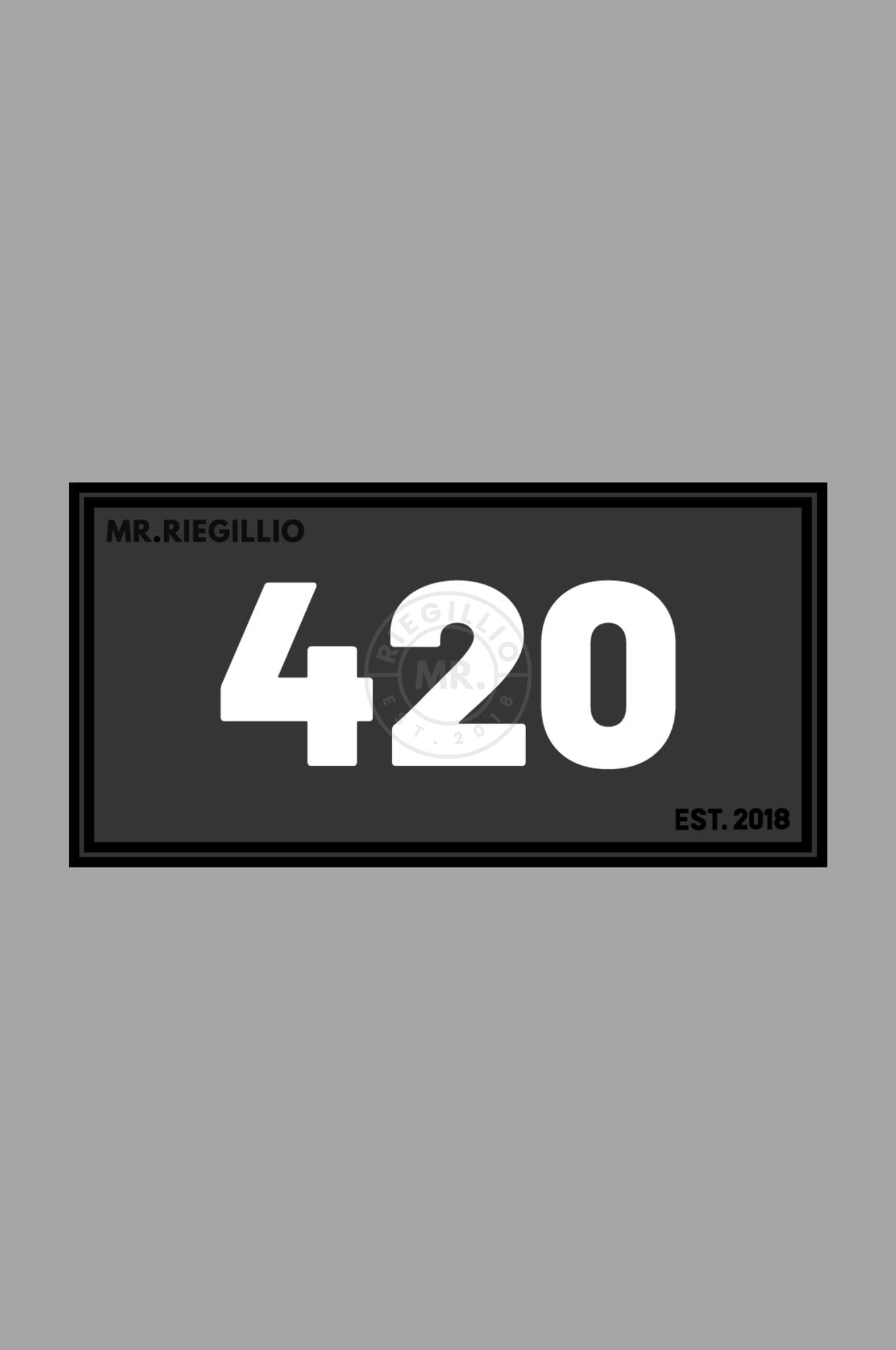 Rubber Velcro Patch - 420 - White at MR. Riegillio