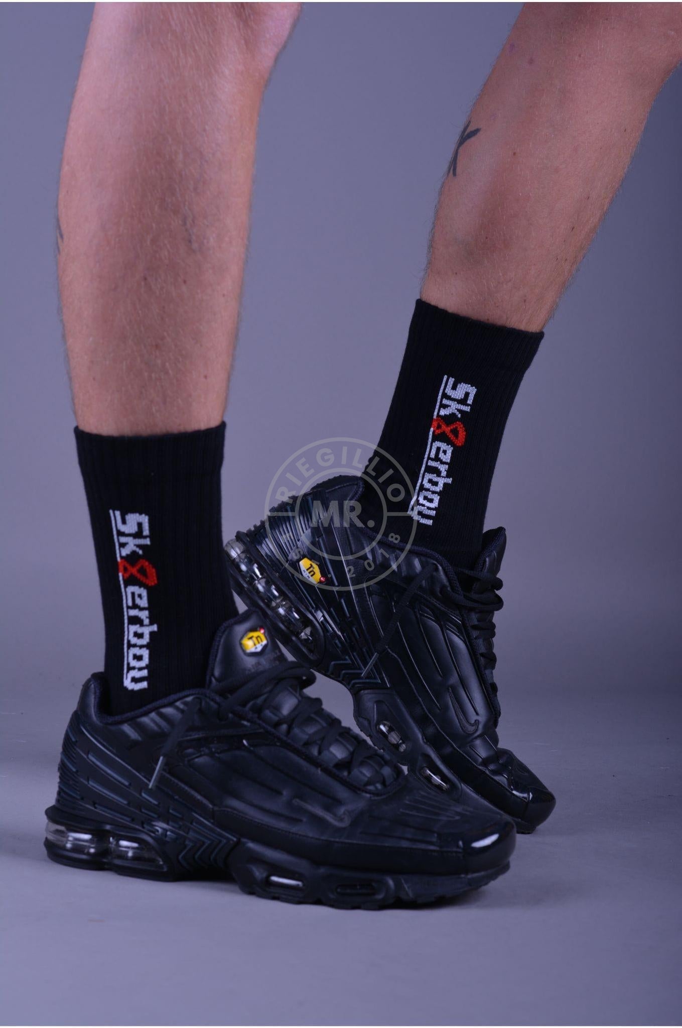 Sk8erboy Crew Socks Black-at MR. Riegillio