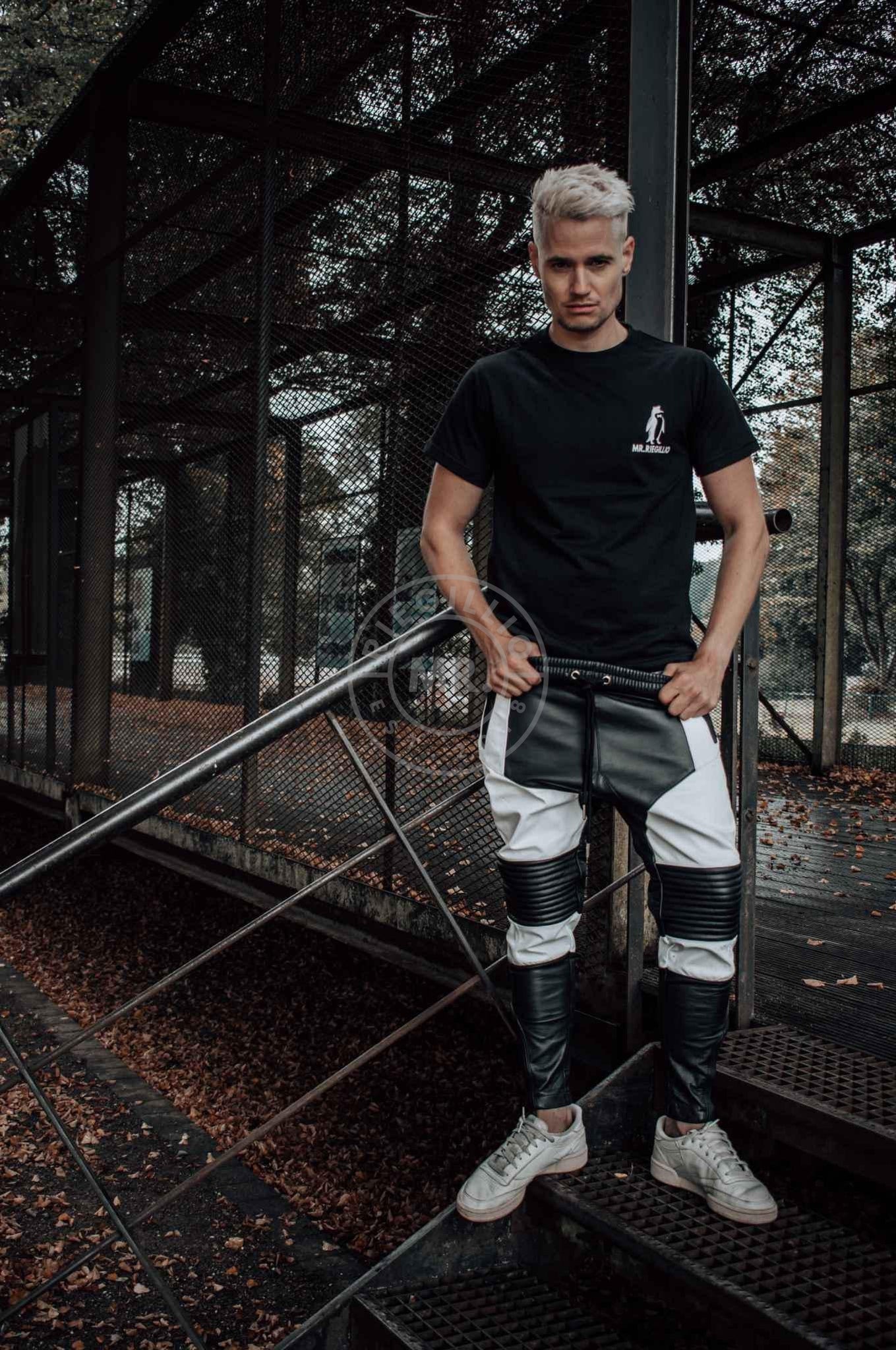 Leather Jogger Black&White at MR. Riegillio