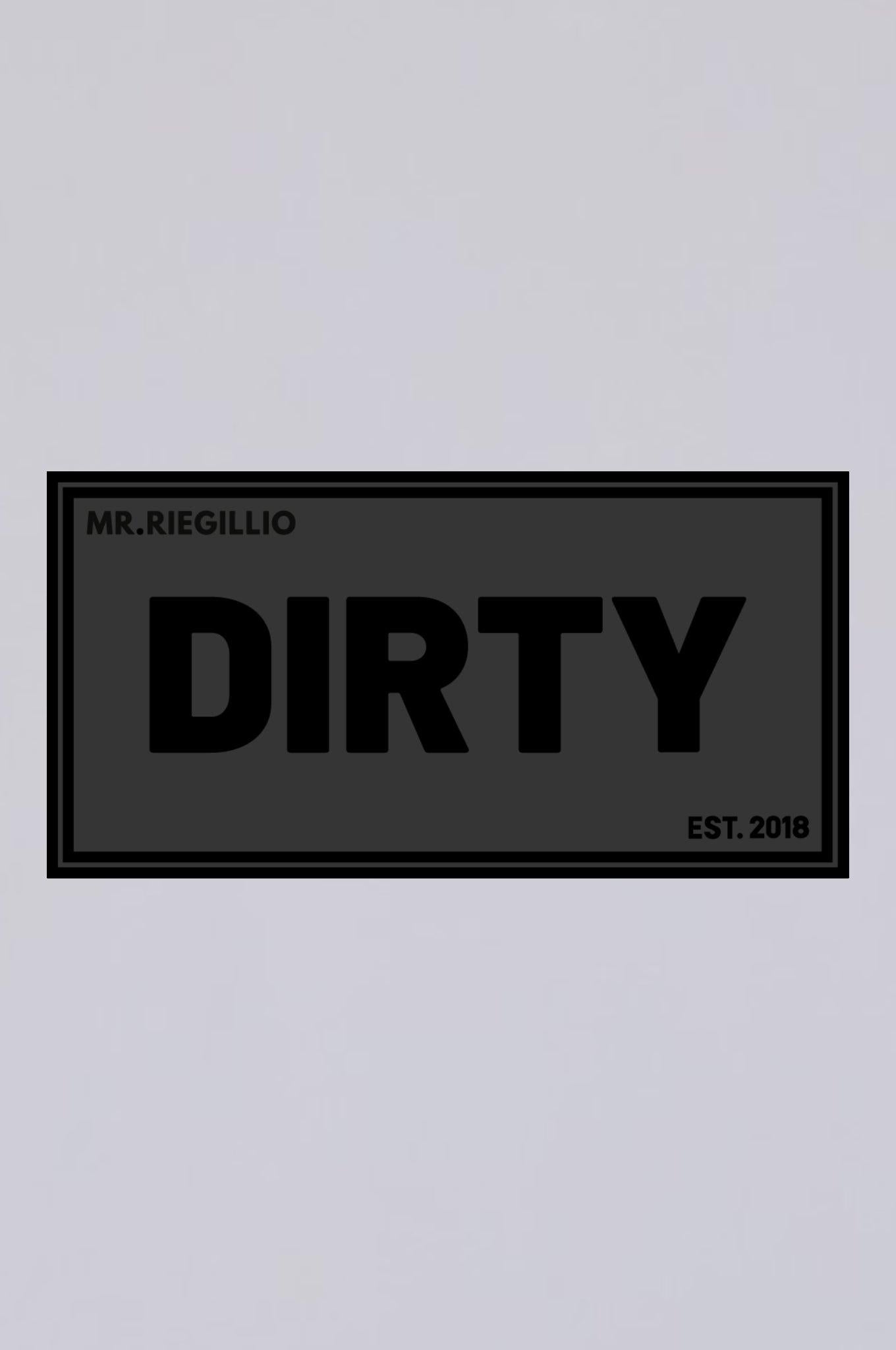 Rubber Velcro Patch - DIRTY - Black at MR. Riegillio