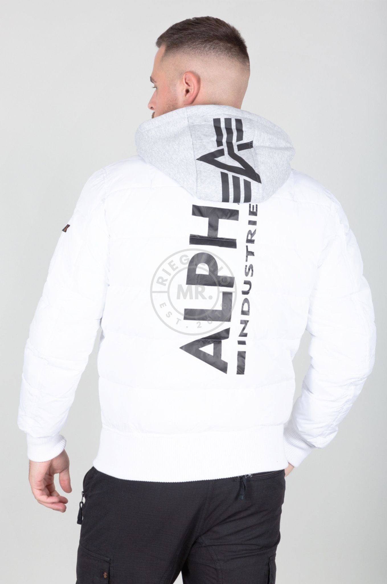 Alpha Industries MA-1 ZH Back Print Puffer FD - White