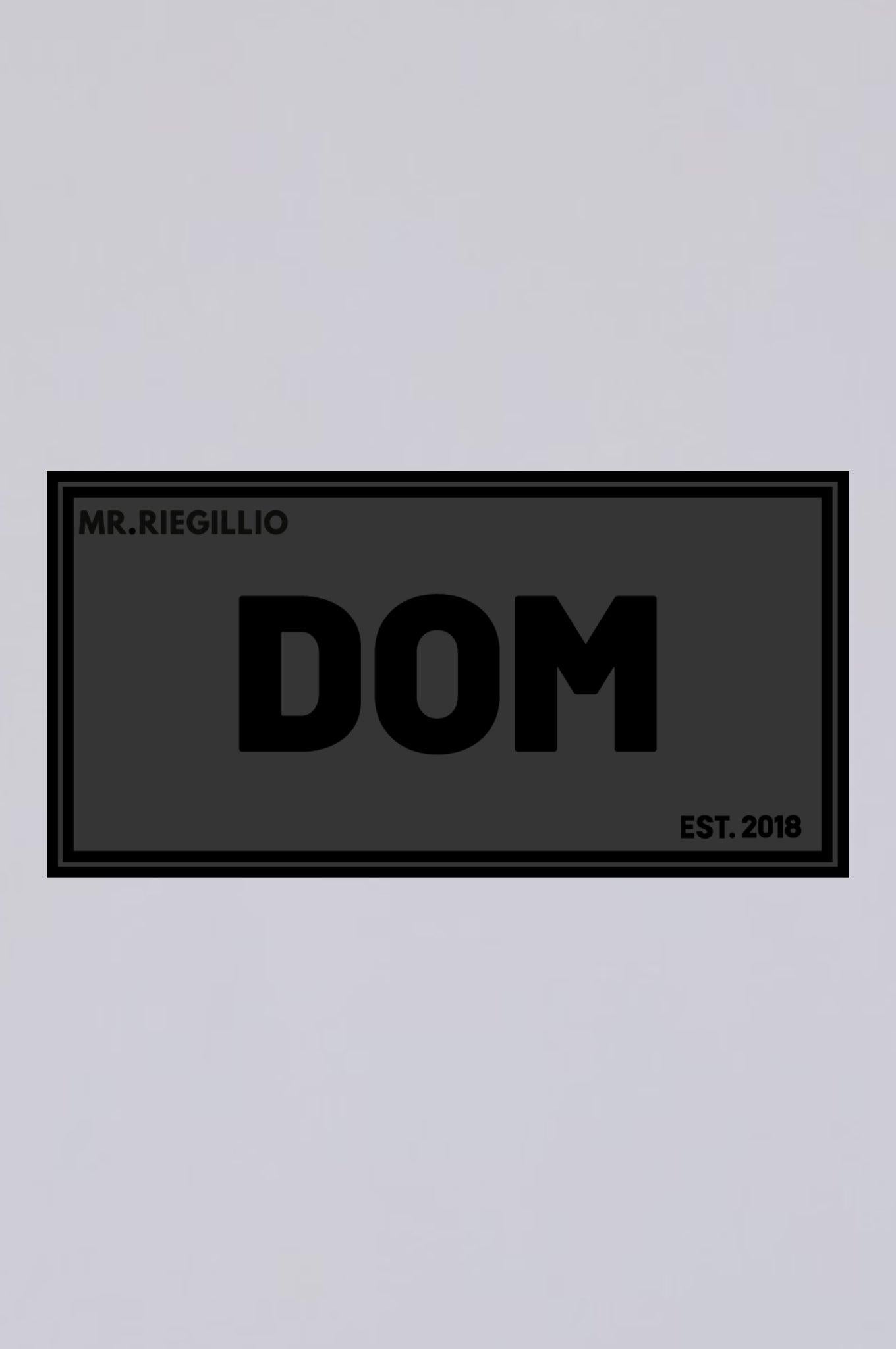 Rubber Velcro Patch - DOM - Black at MR. Riegillio
