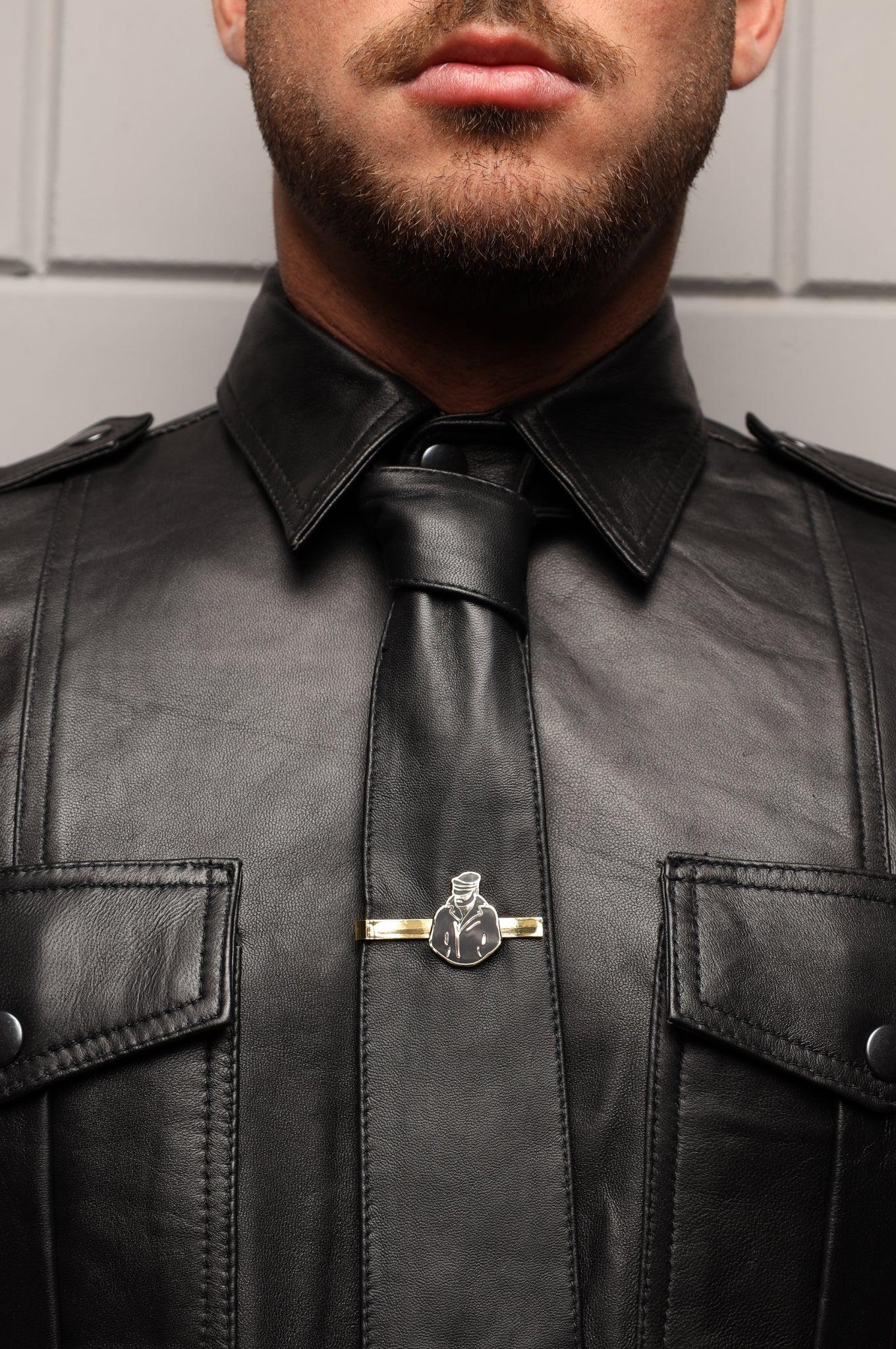 Master of the House Tie Clip - BIKER (gold) at MR. Riegillio