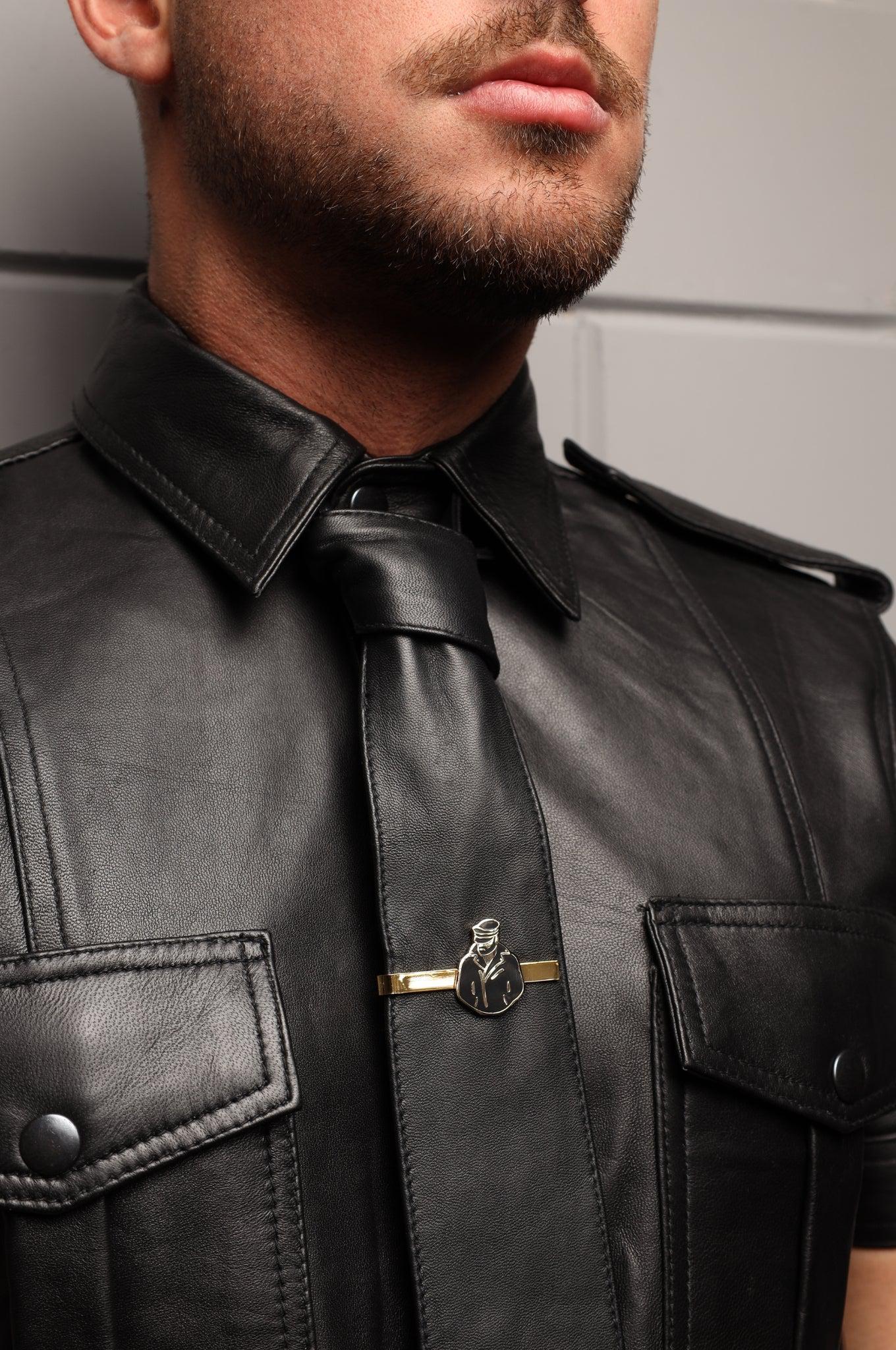Master of the House Tie Clip - BIKER (gold) at MR. Riegillio