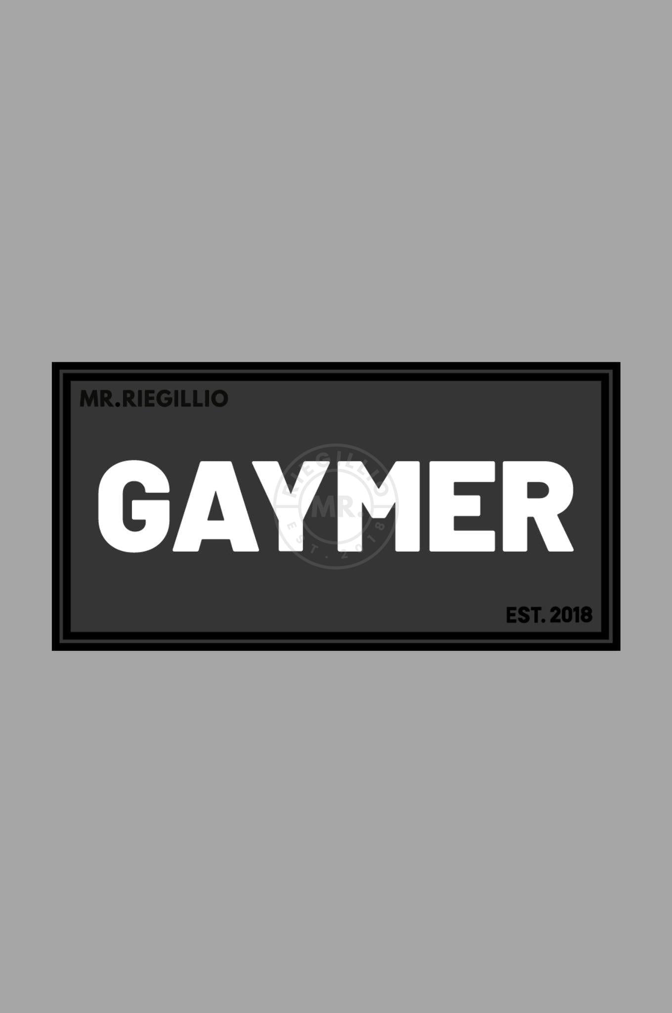 Rubber Velcro Patch - GAYMER - White at MR. Riegillio