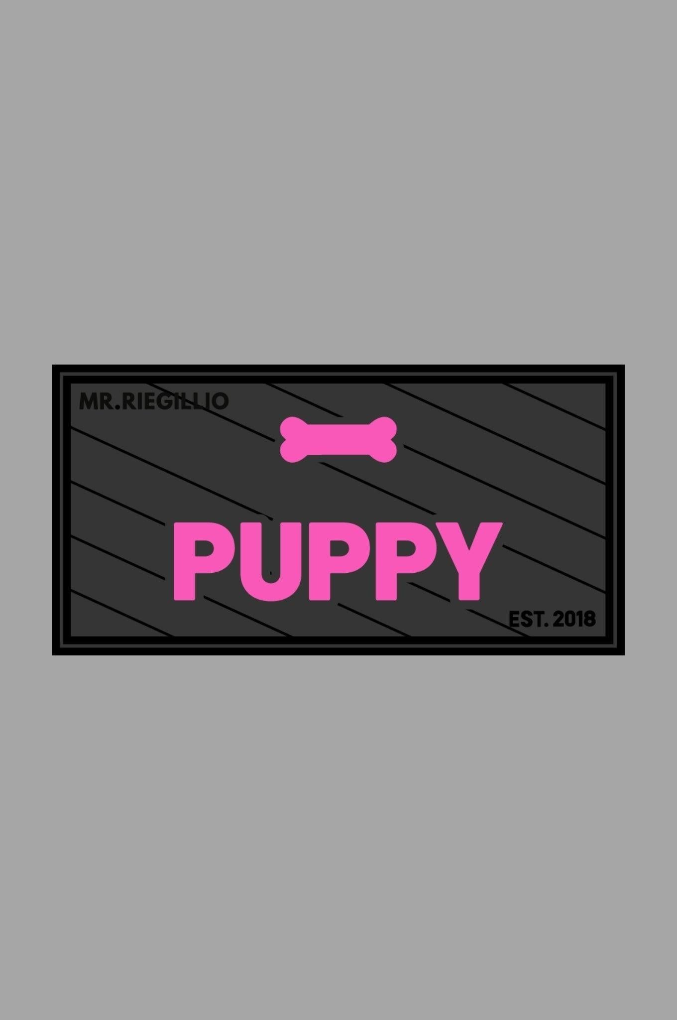 Rubber Velcro Patch - PUPPY - Pink at MR. Riegillio