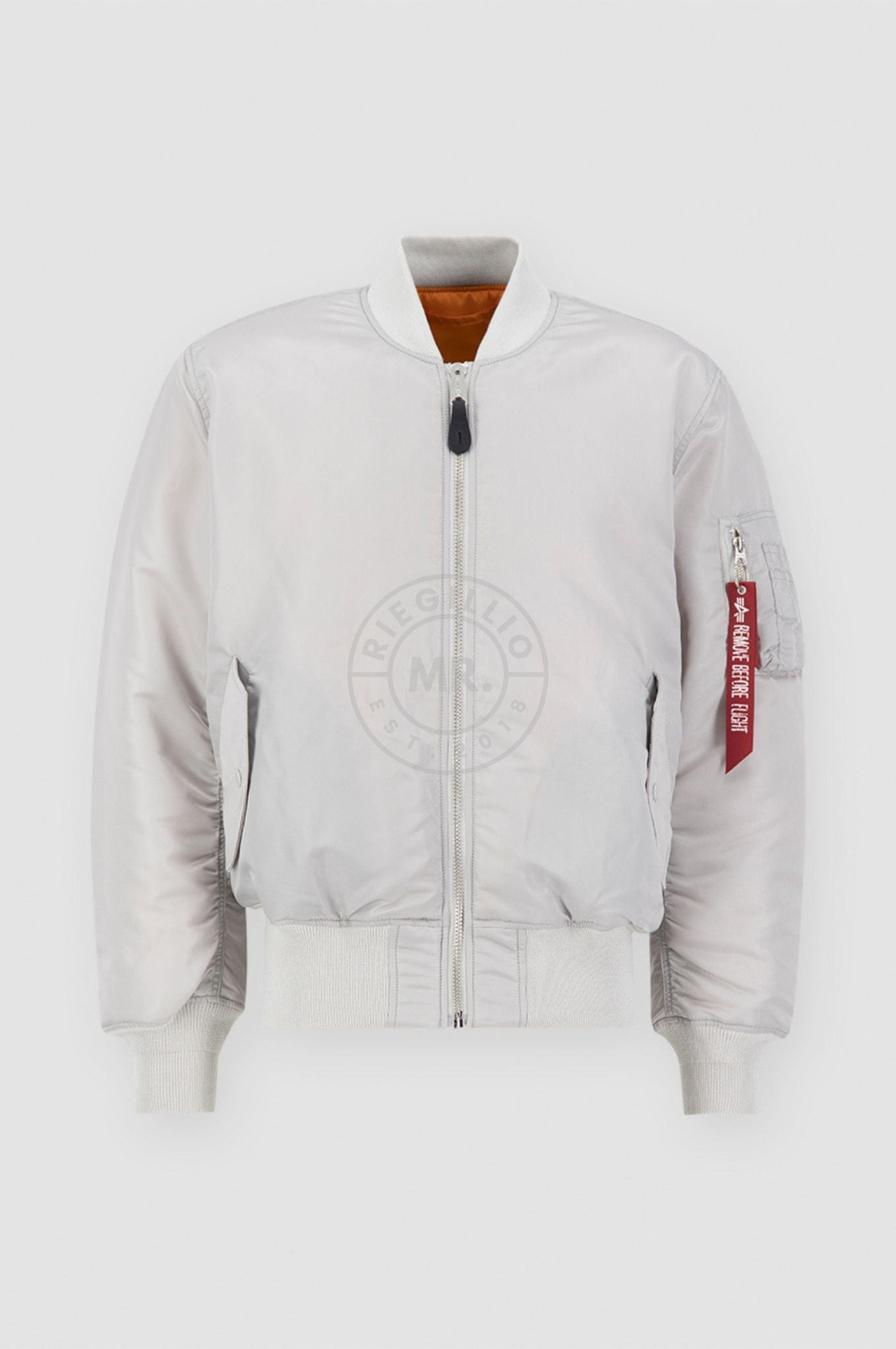 Alpha Industries MA-1 Bomber Jacket - Pastel Grey at MR. Riegillio