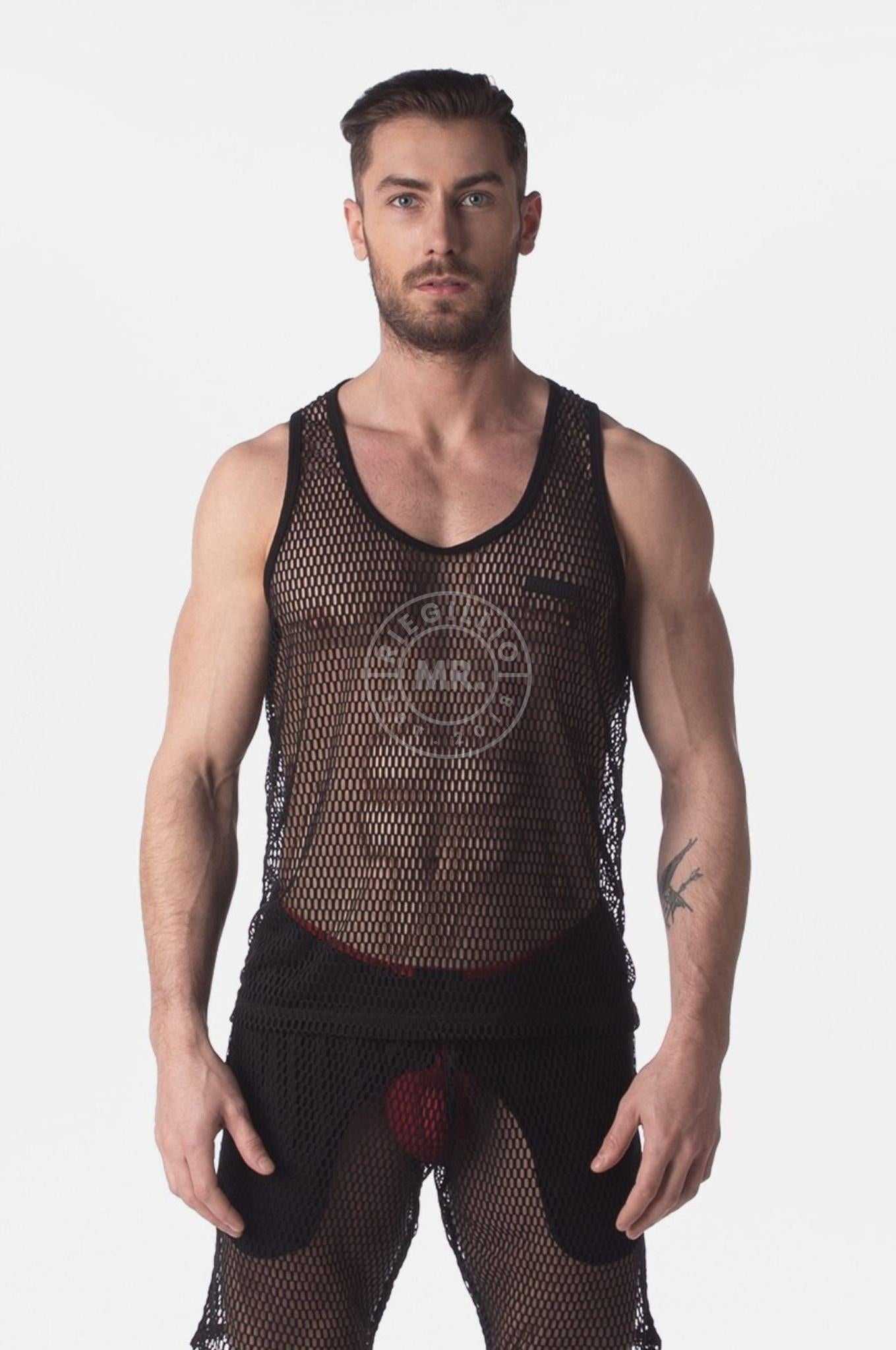 Barcode Tank Top Irisor - Black at MR. Riegillio
