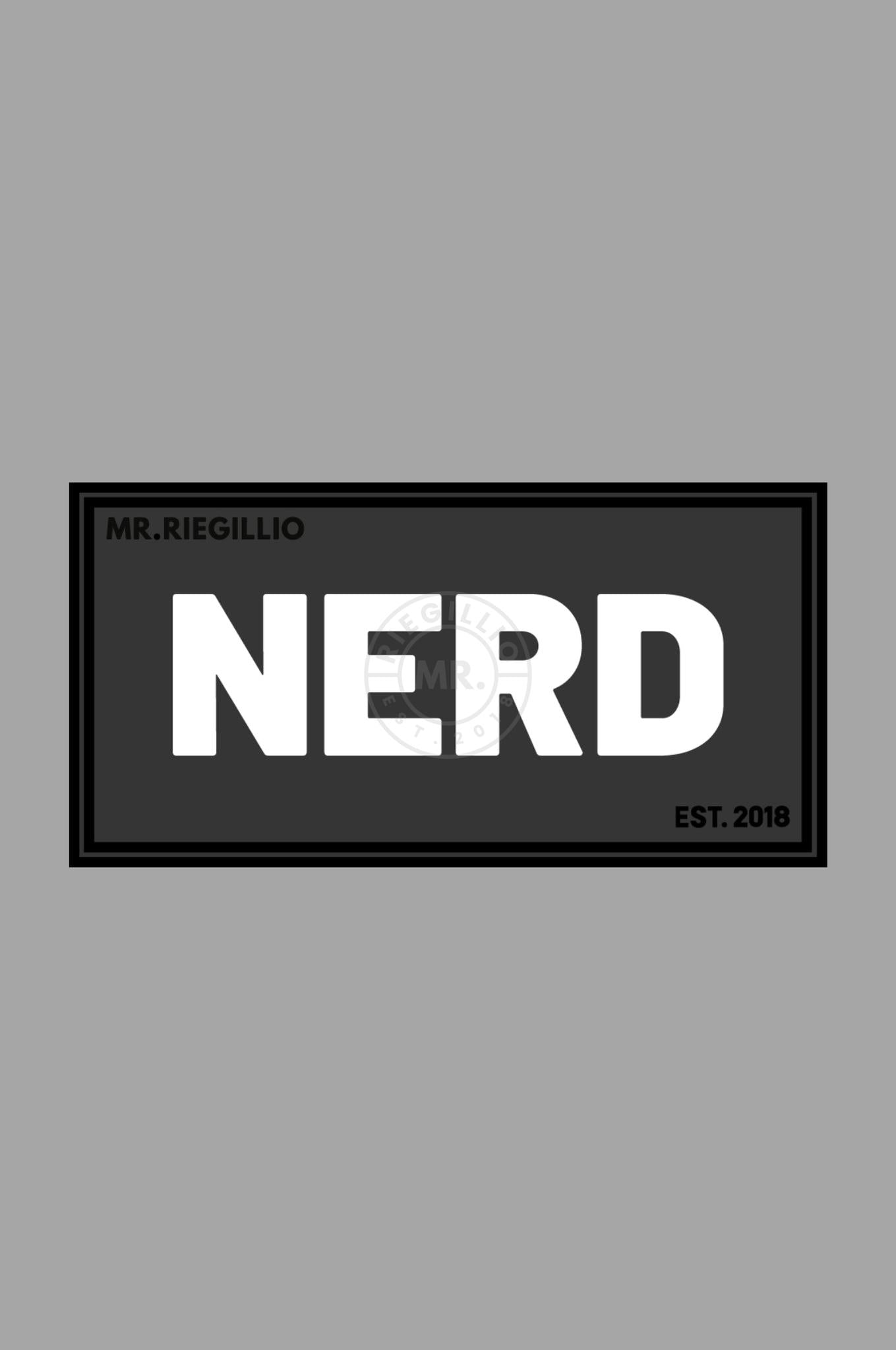 Rubber Velcro Patch - NERD - White at MR. Riegillio