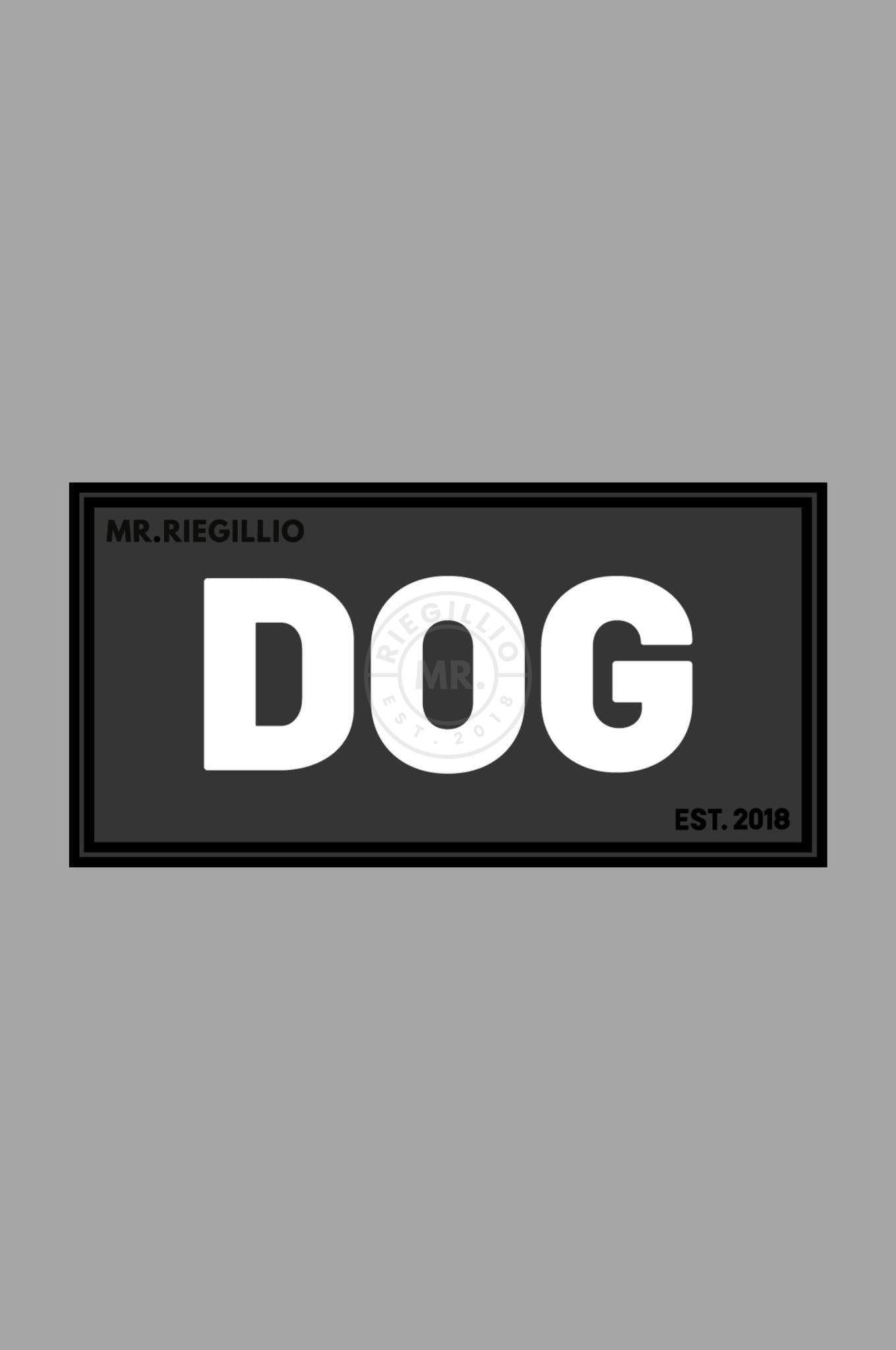 Rubber Velcro Patch - DOG - White at MR. Riegillio