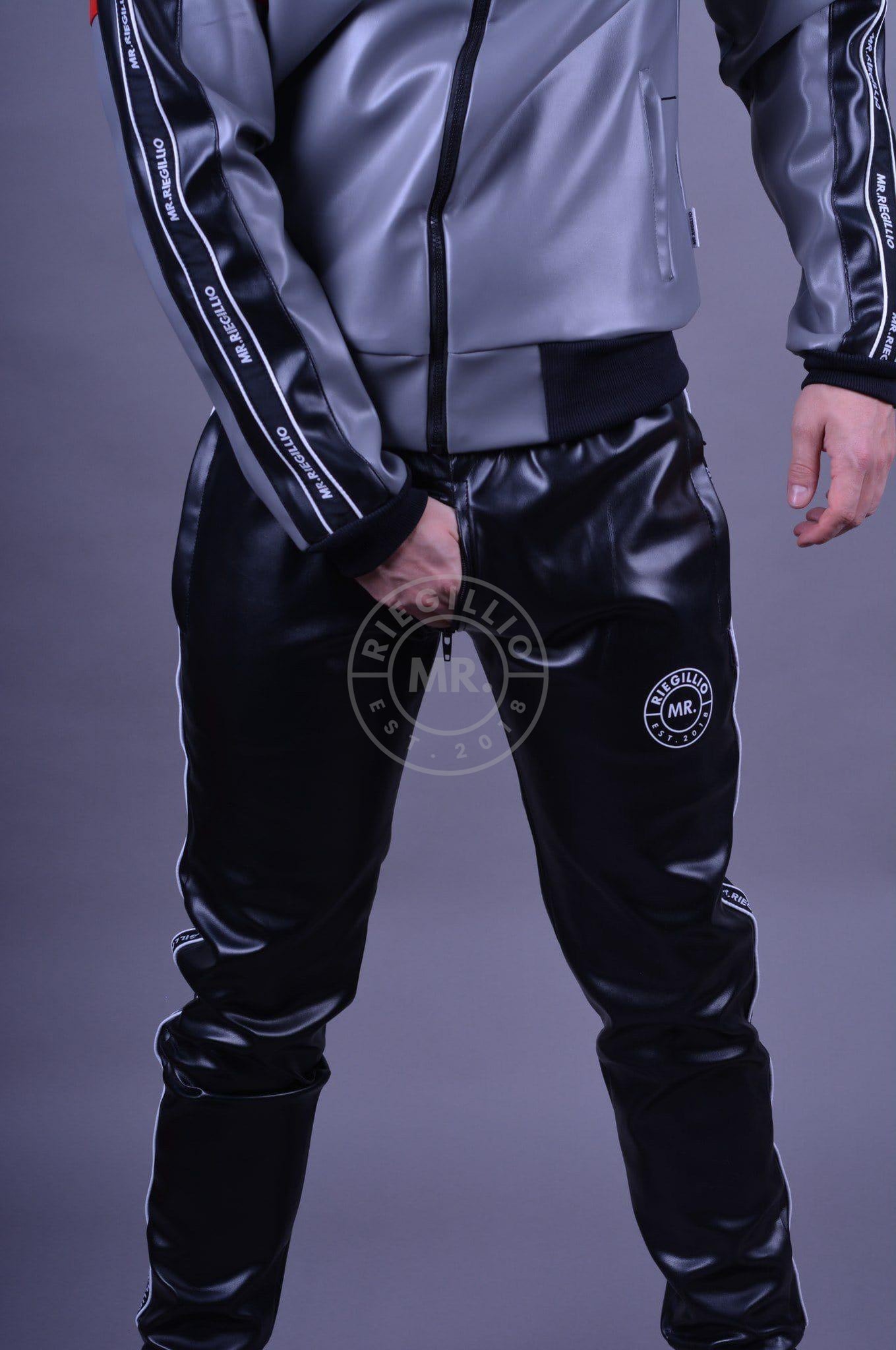 MR. TRICOLOR Tracksuit Pants - Logo Trim-at MR. Riegillio