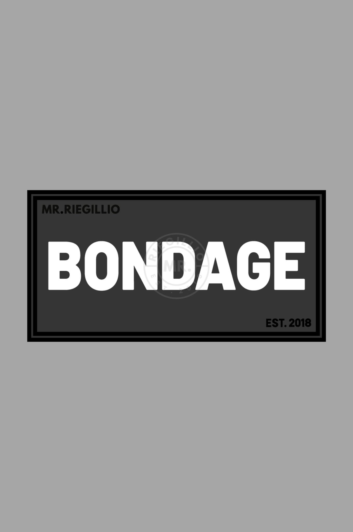 Rubber Velcro Patch - BONDAGE - White at MR. Riegillio