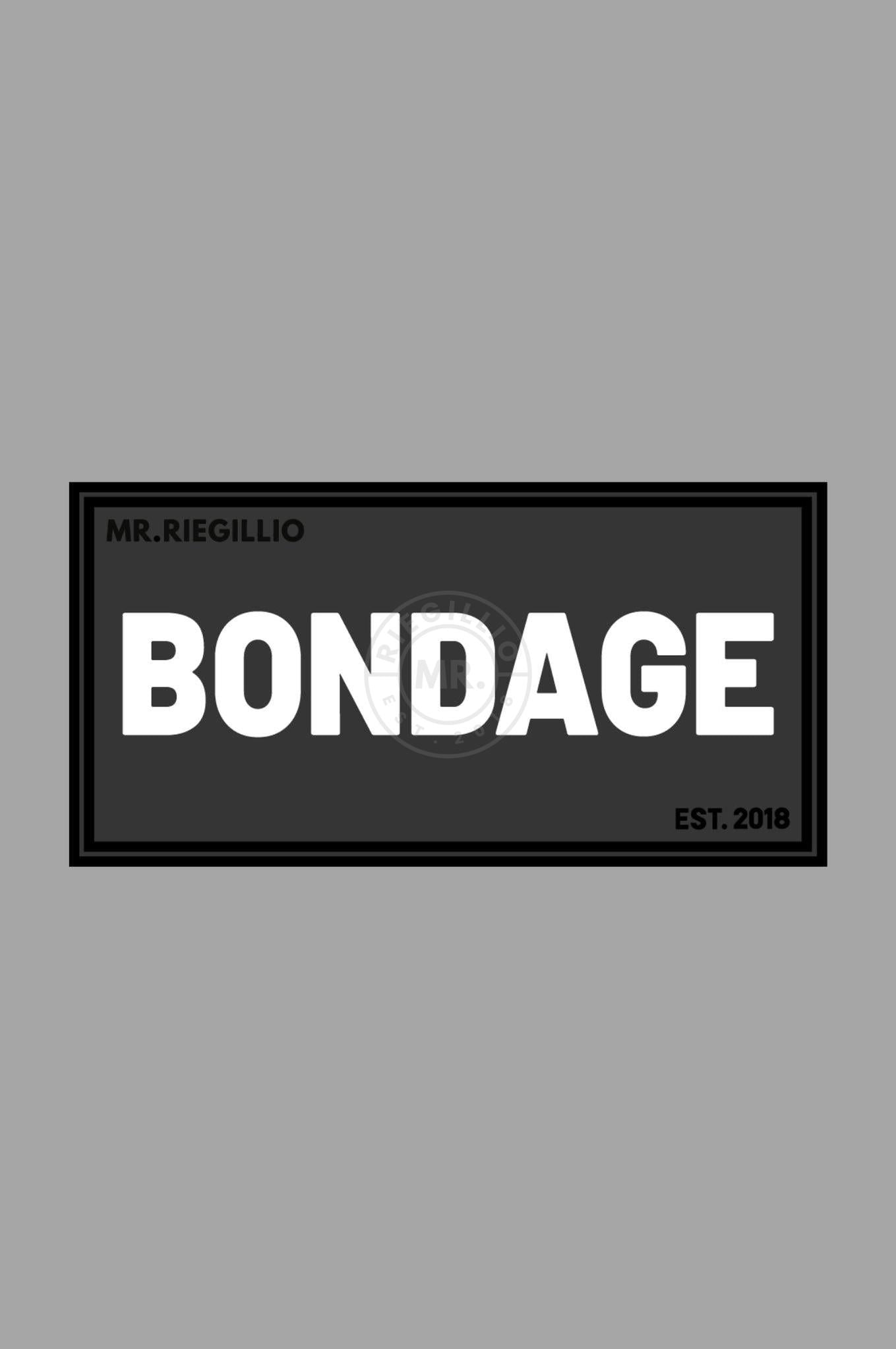 Rubber Velcro Patch - BONDAGE - White at MR. Riegillio