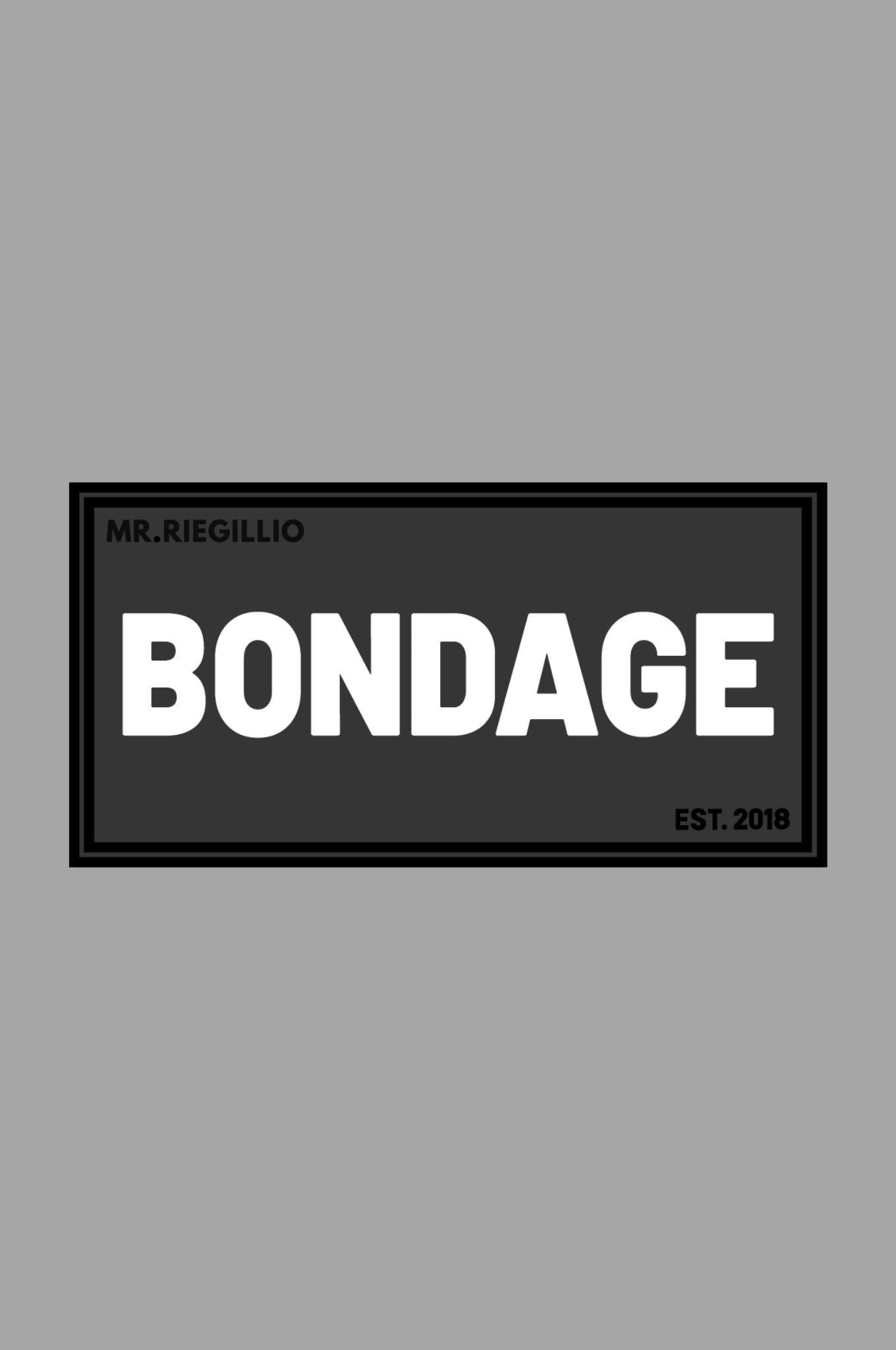 Rubber Velcro Patch - BONDAGE - White at MR. Riegillio