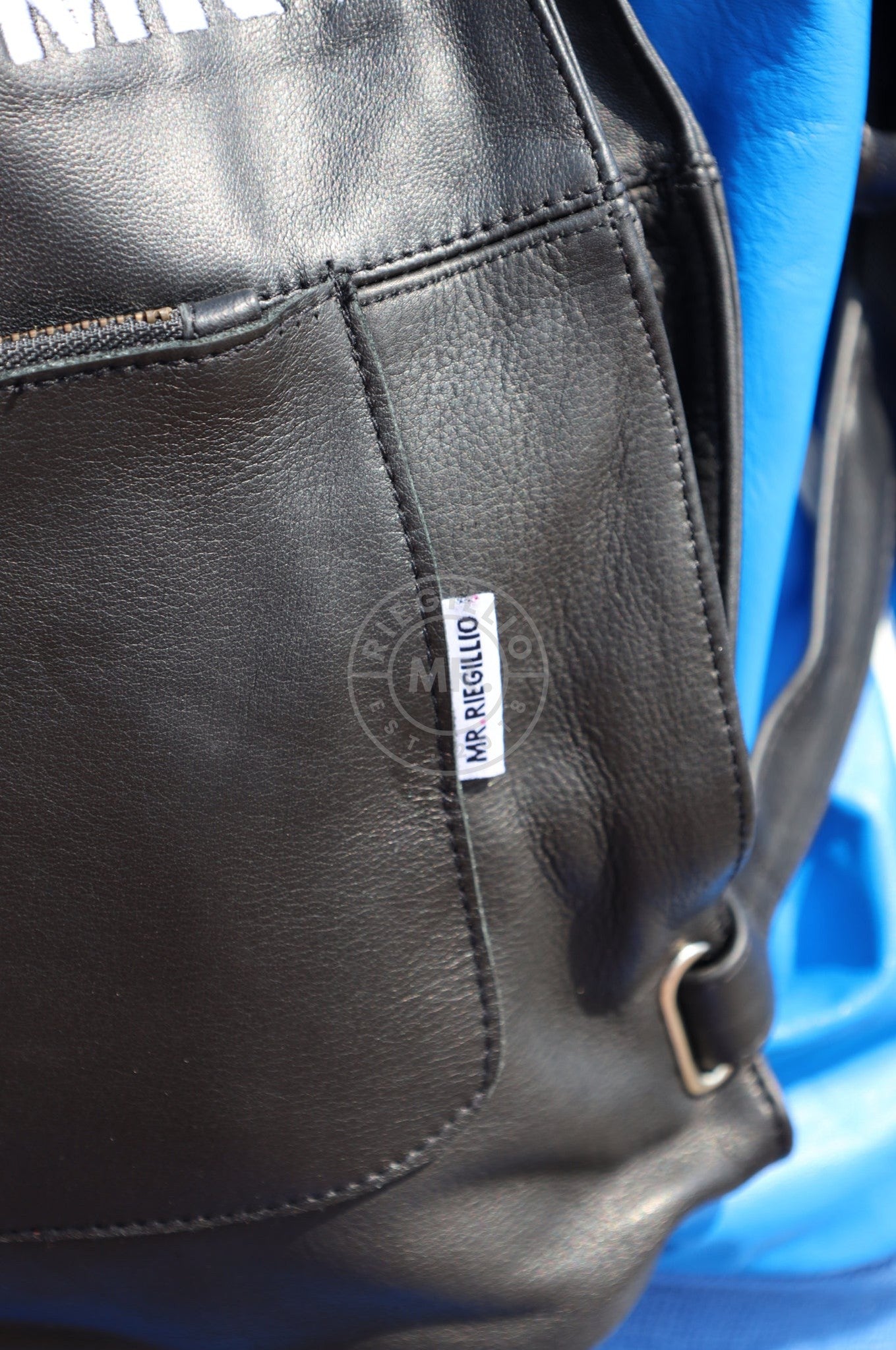 Leather Backpack Full Black at MR. Riegillio