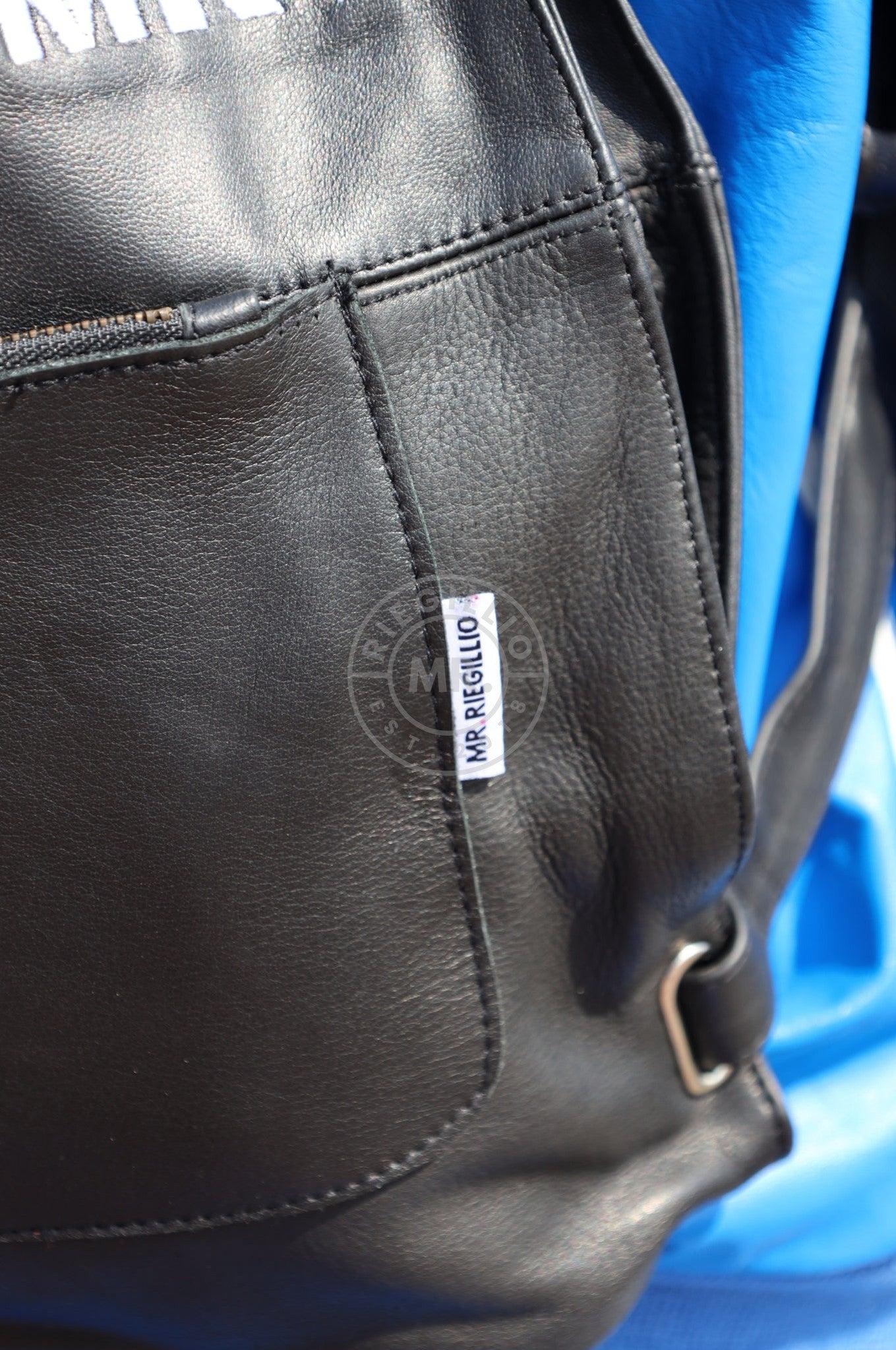 Leather Backpack - Full Black at MR. Riegillio