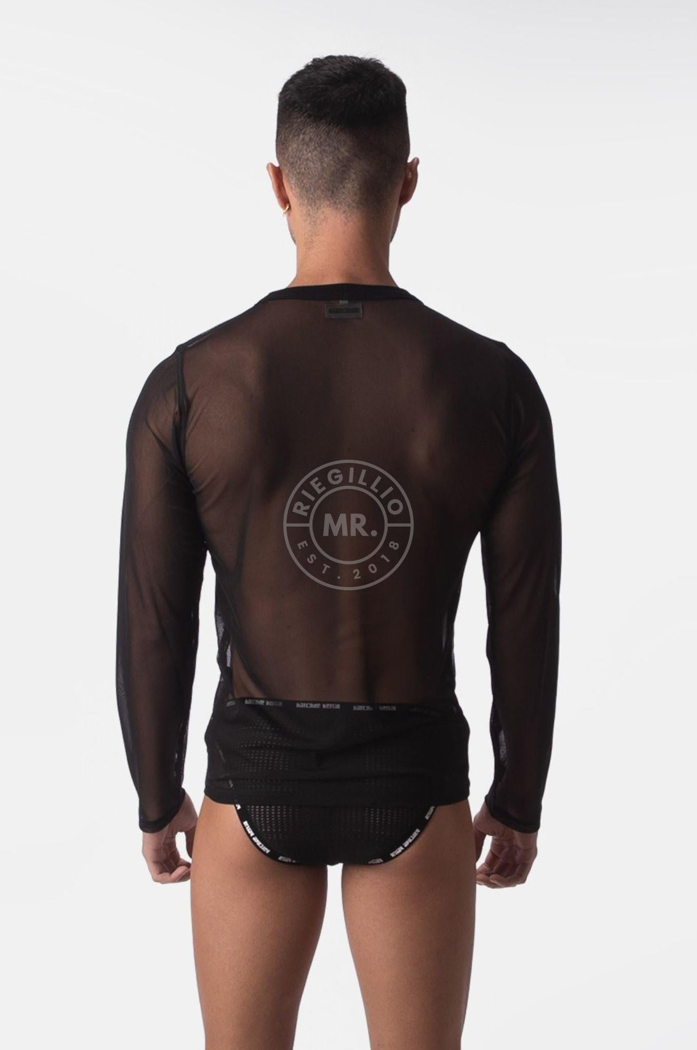 Barcode Mesh Long Sleeve Fucking Hot - Black at MR. Riegillio