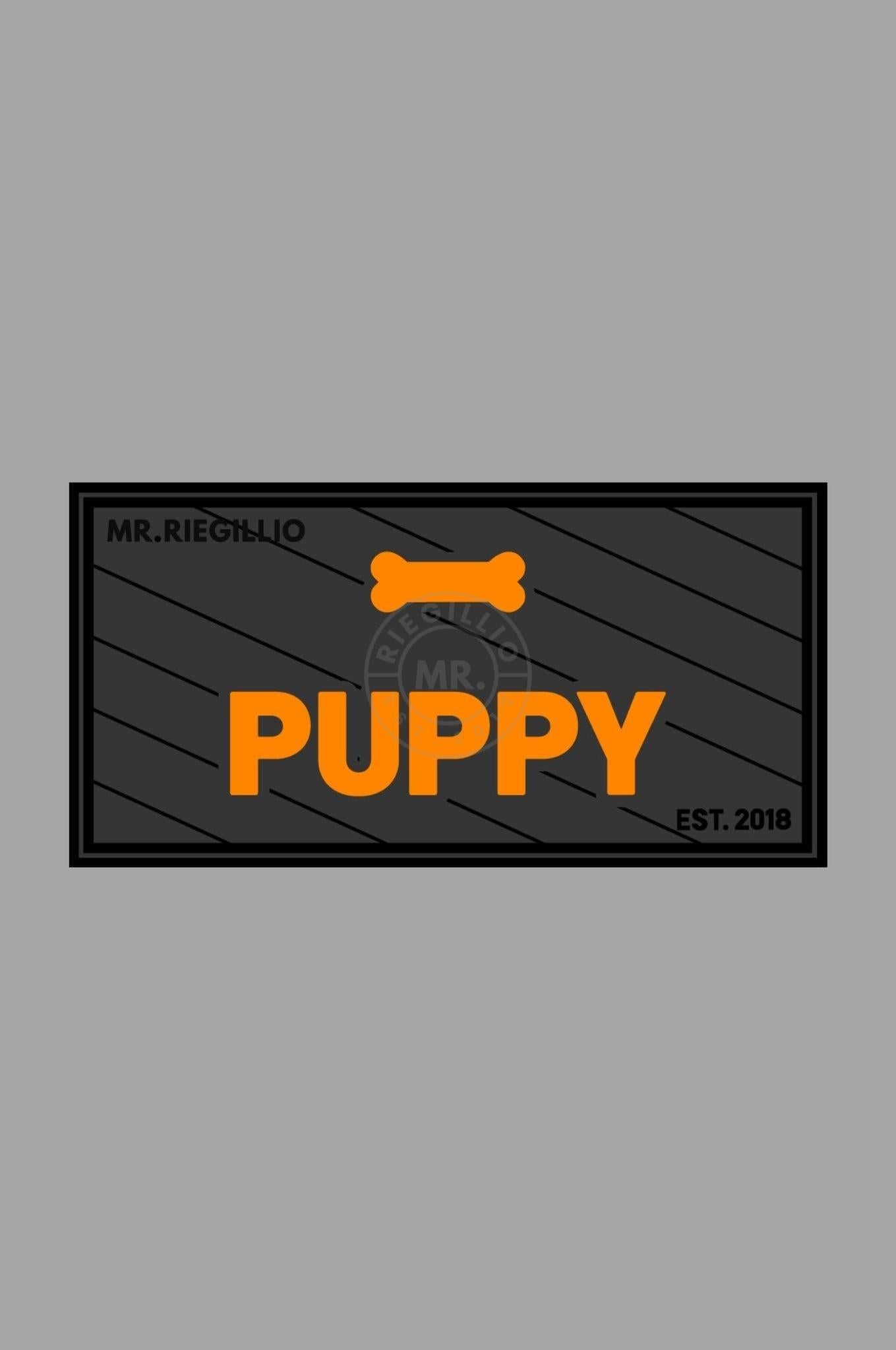 Rubber Velcro Patch - PUPPY - Orange at MR. Riegillio