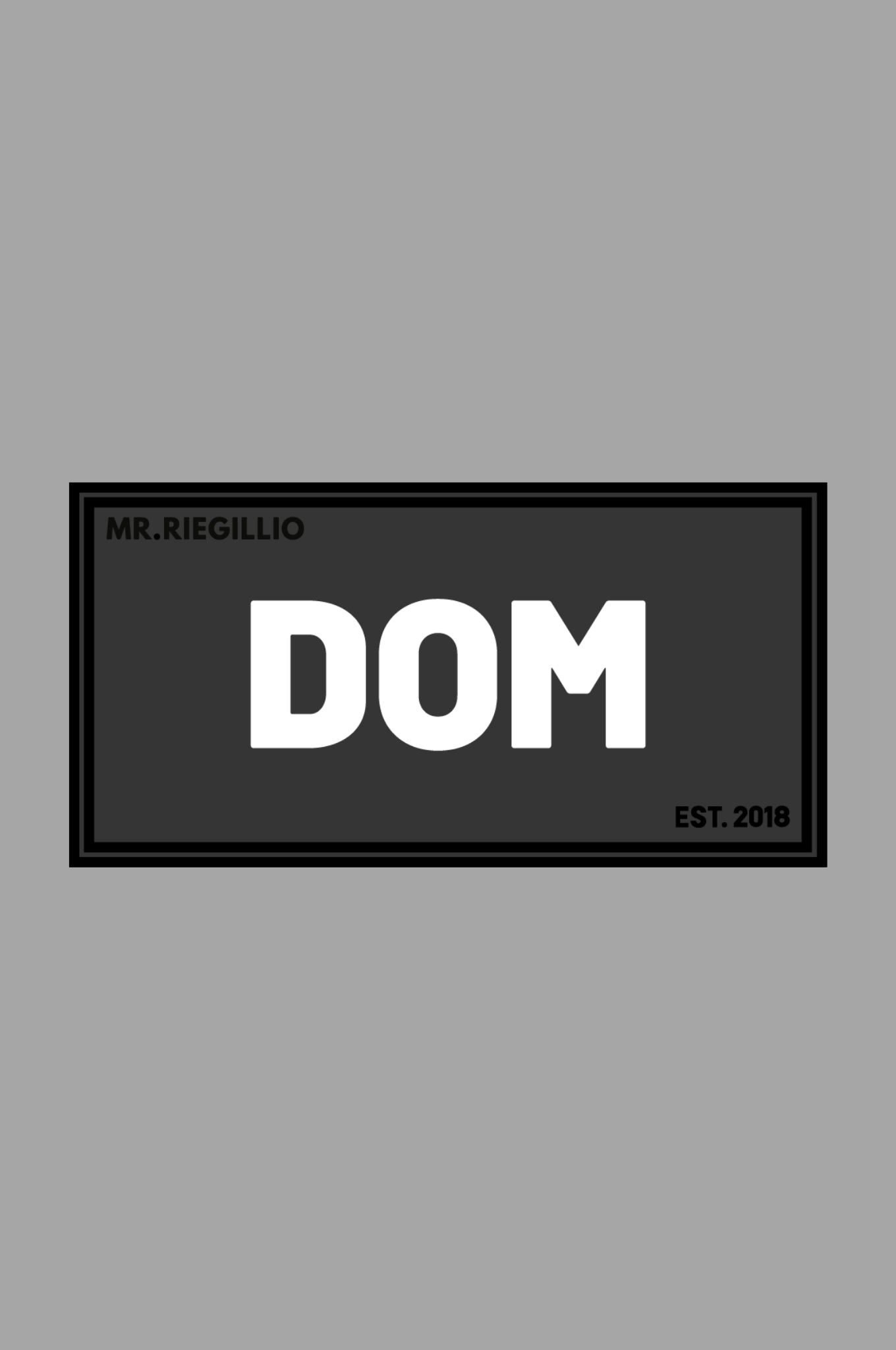 Rubber Velcro Patch - DOM - White at MR. Riegillio