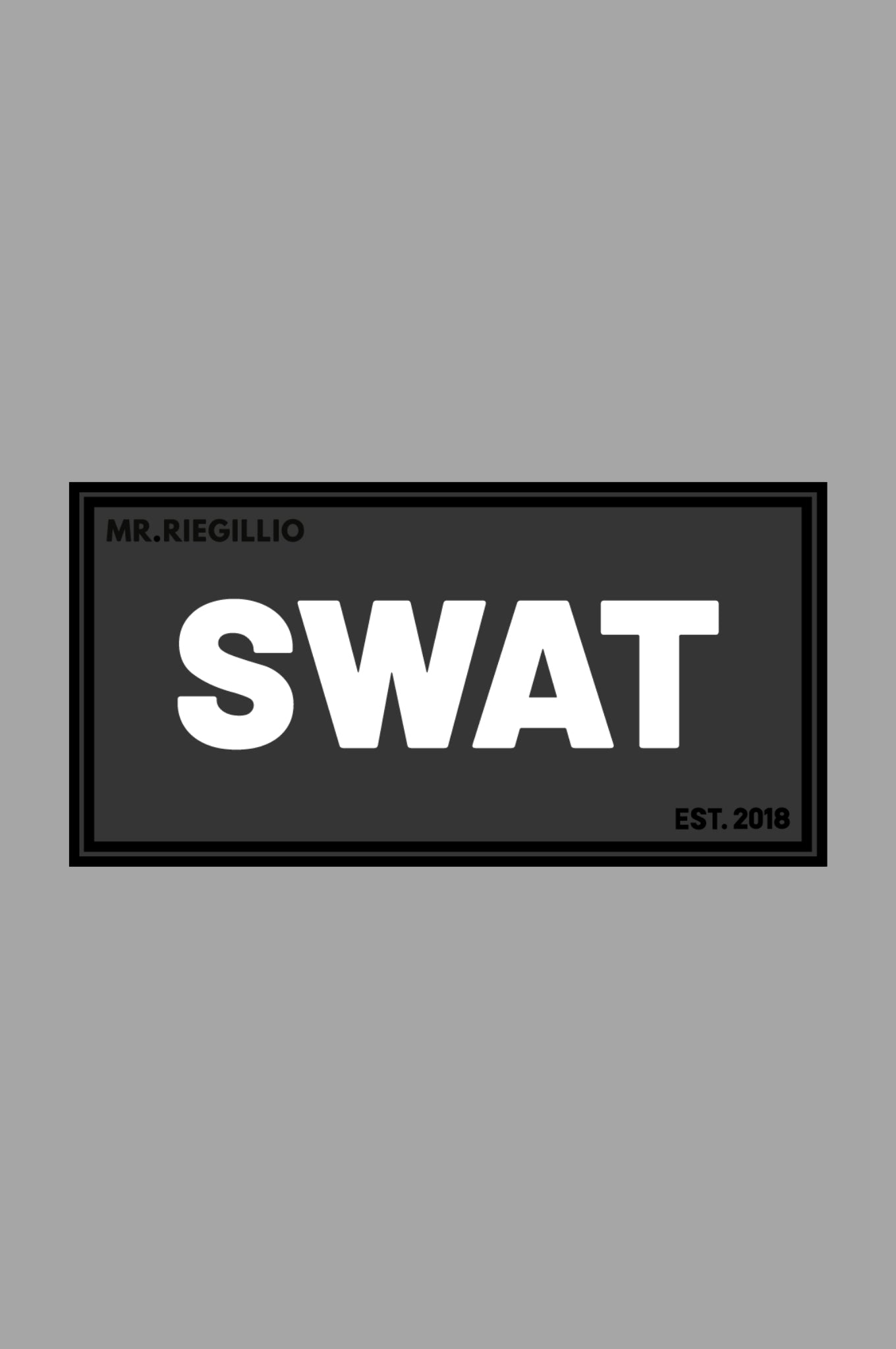 Rubber Velcro Patch - SWAT - White at MR. Riegillio