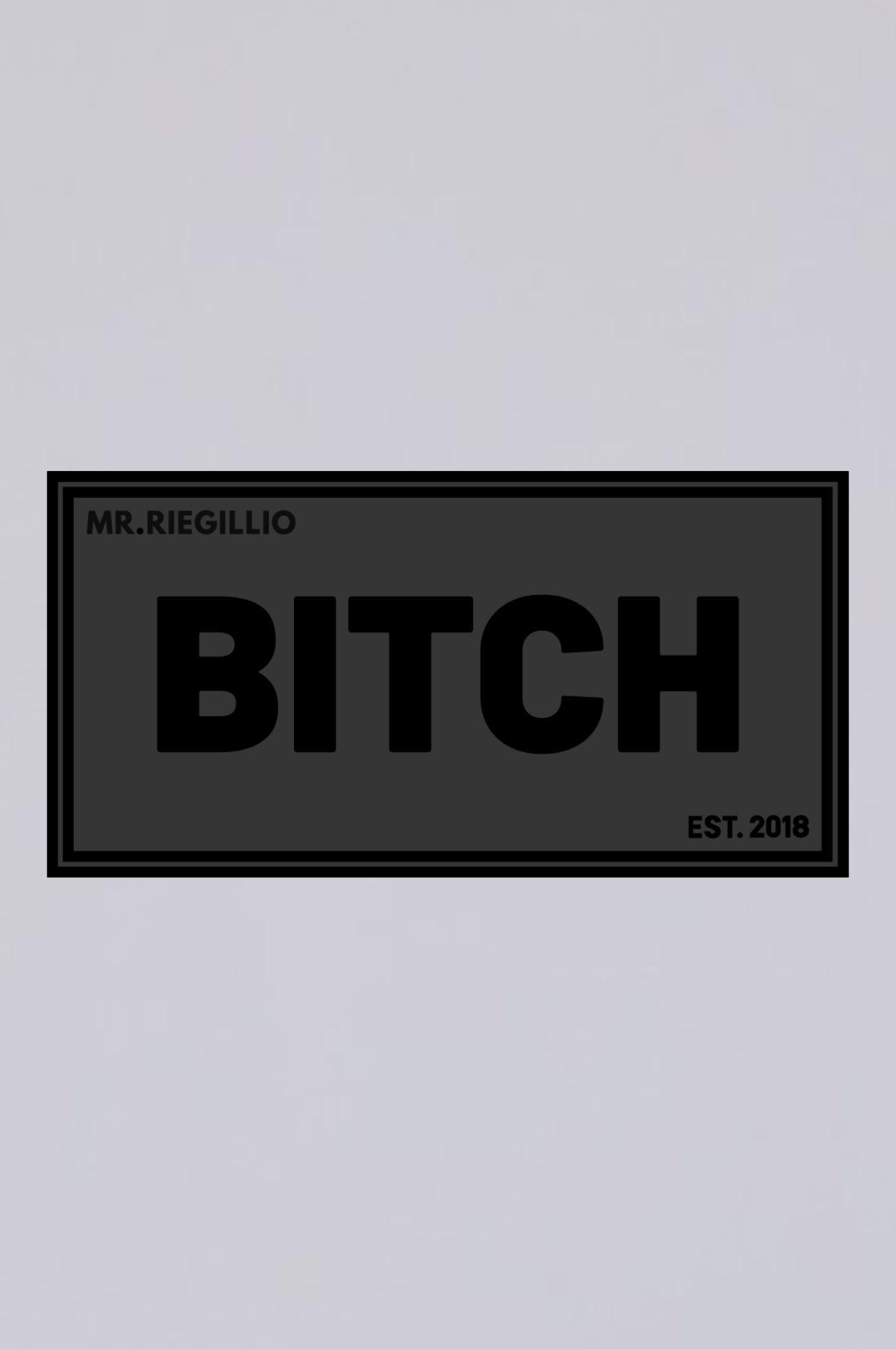 Rubber Velcro Patch - BITCH - Black at MR. Riegillio