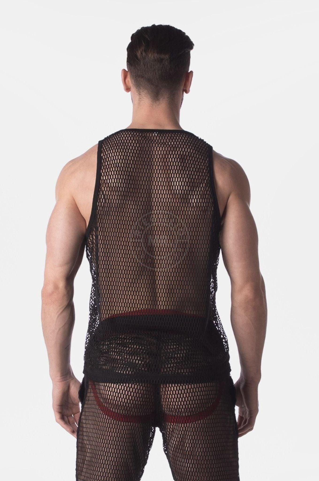 Barcode Tank Top Irisor - Black at MR. Riegillio