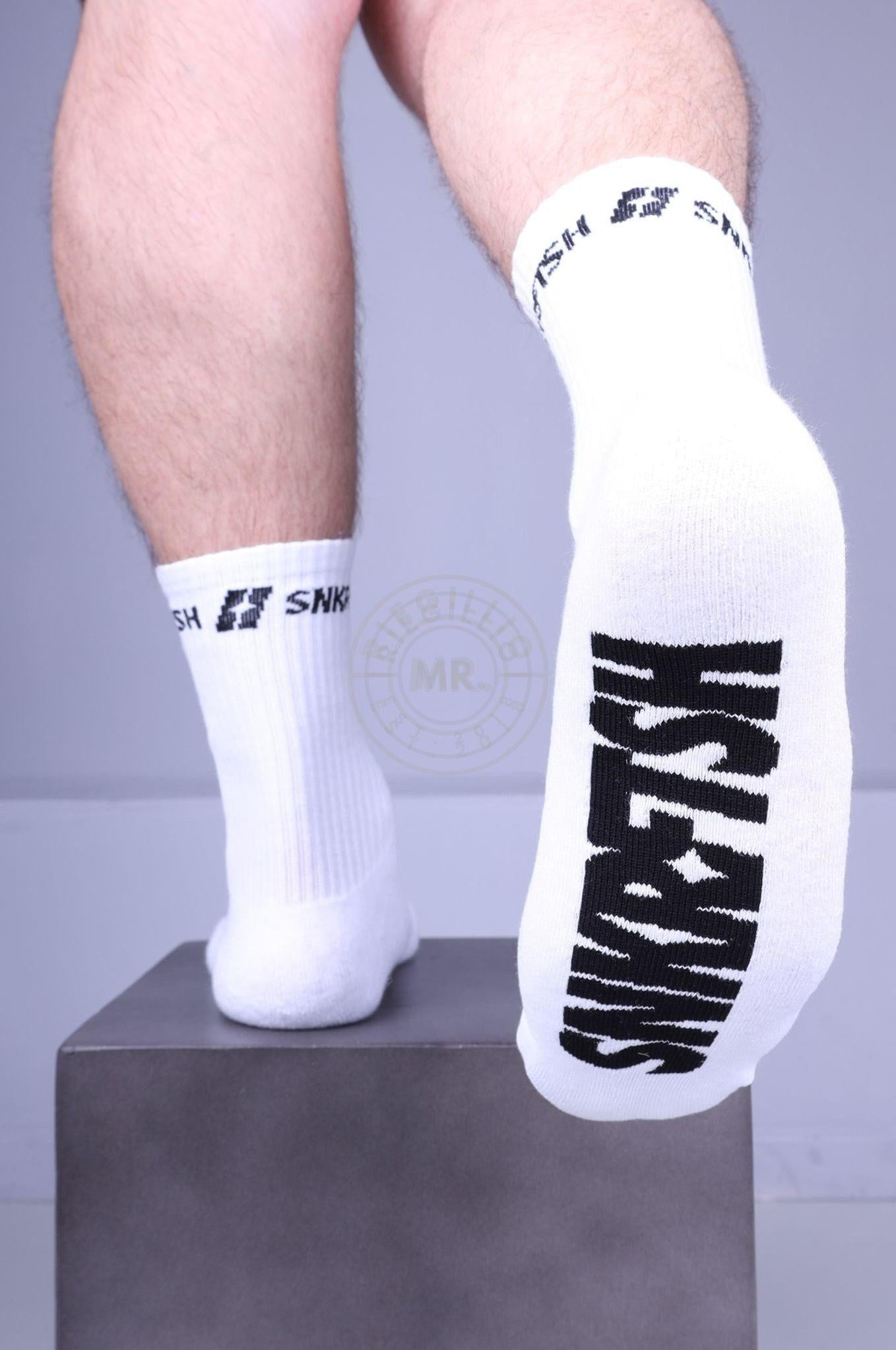 SNKRFTSH Crew Socks White at MR. Riegillio