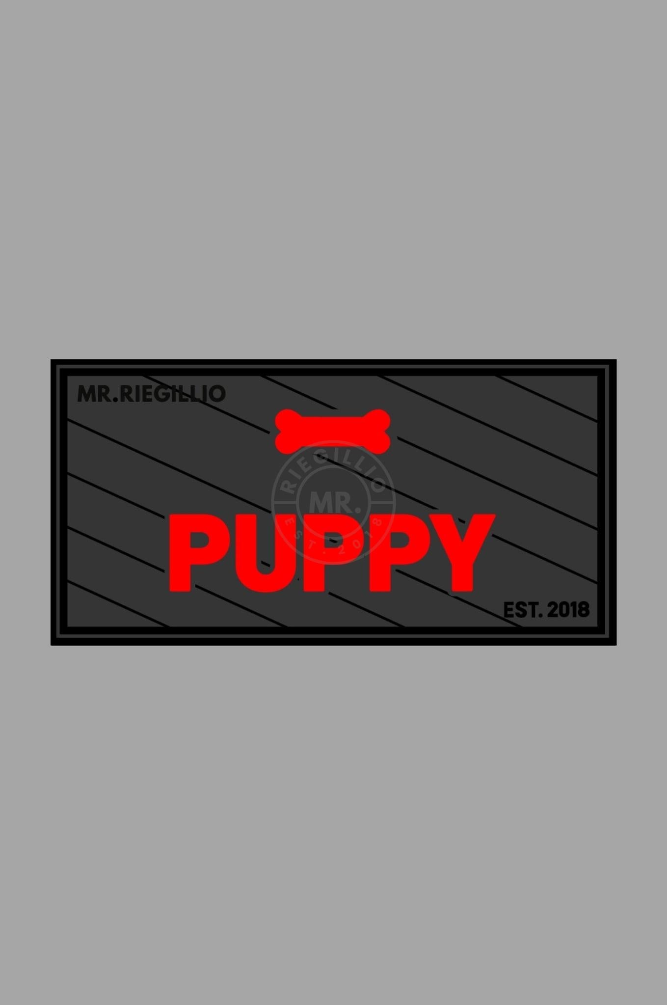Rubber Velcro Patch - PUPPY - Red at MR. Riegillio