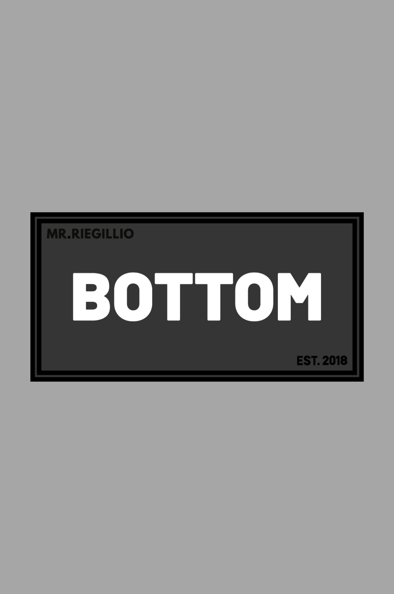 Rubber Velcro Patch - BOTTOM - White at MR. Riegillio