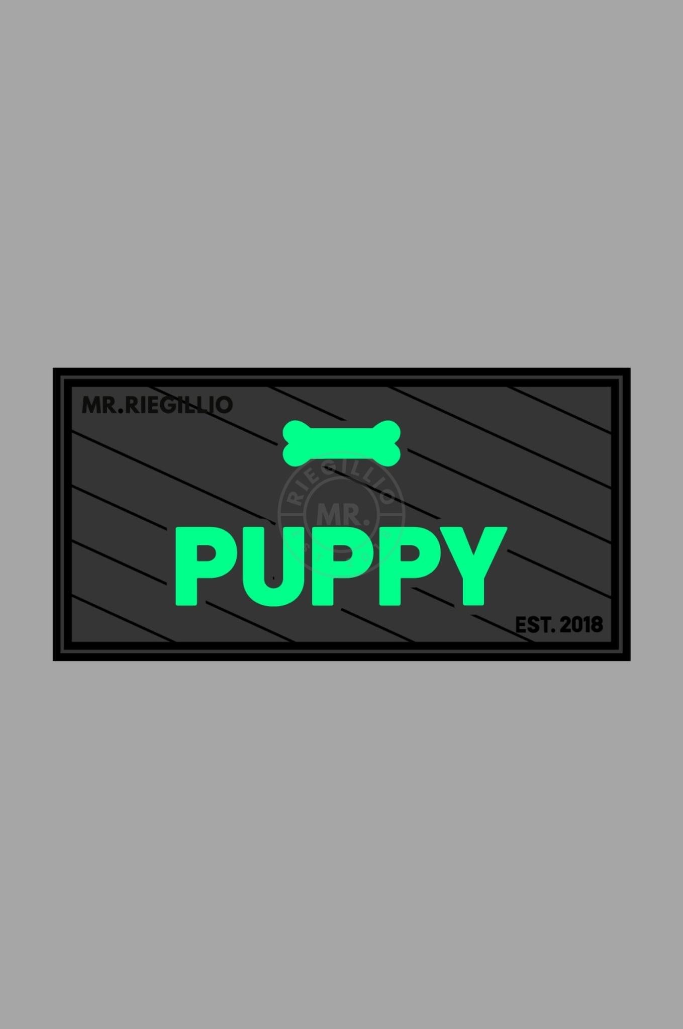 Rubber Velcro Patch - PUPPY - Neon Green at MR. Riegillio