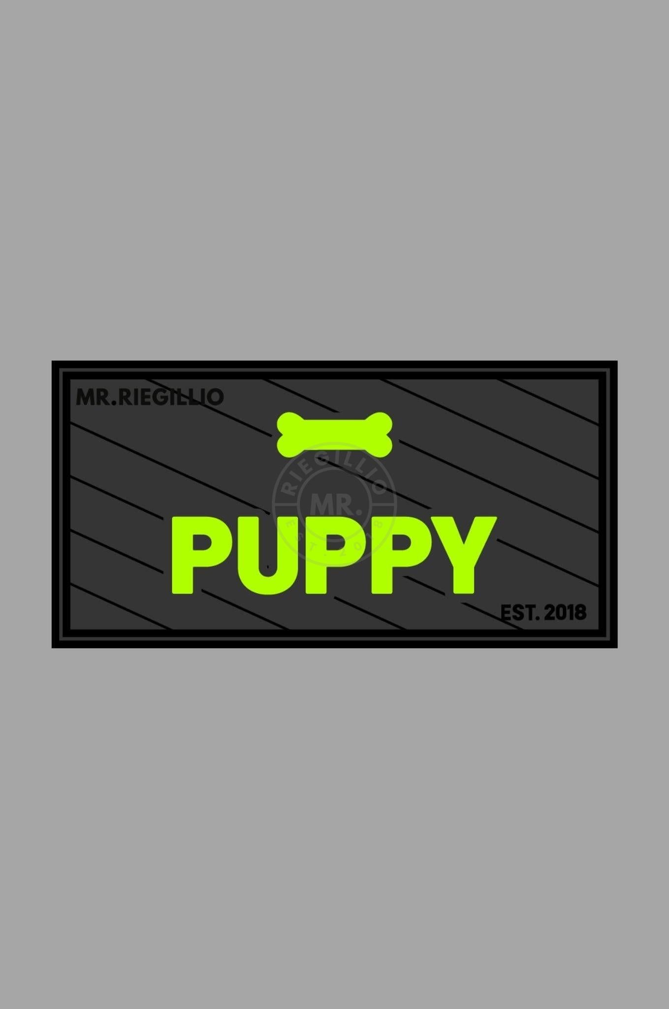 Rubber Velcro Patch - PUPPY - Green at MR. Riegillio