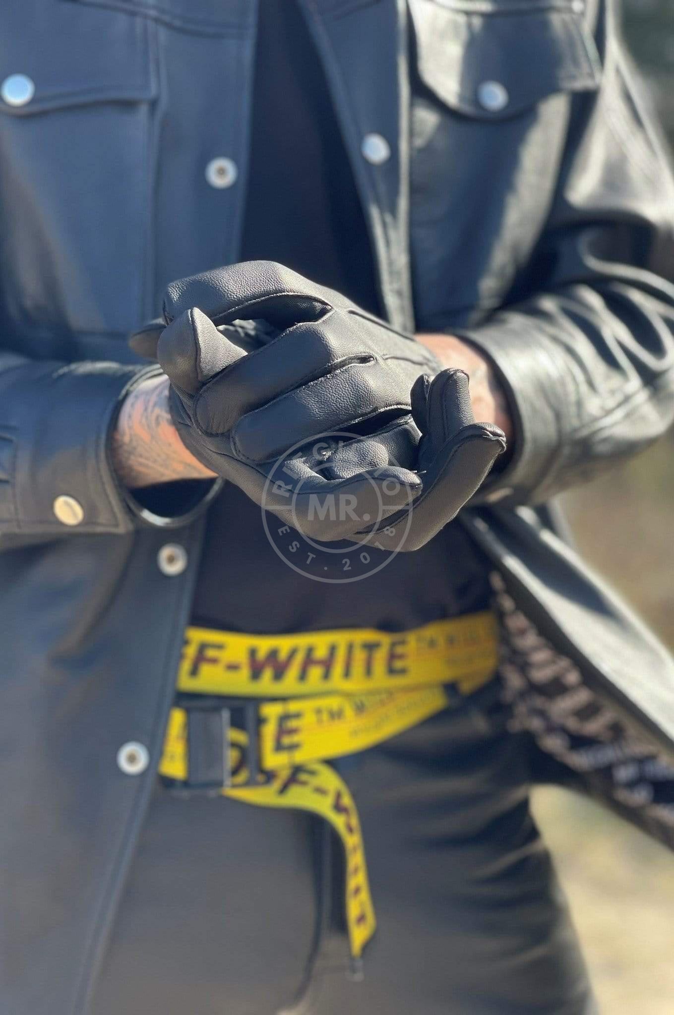 Leather Police Gloves at MR. Riegillio