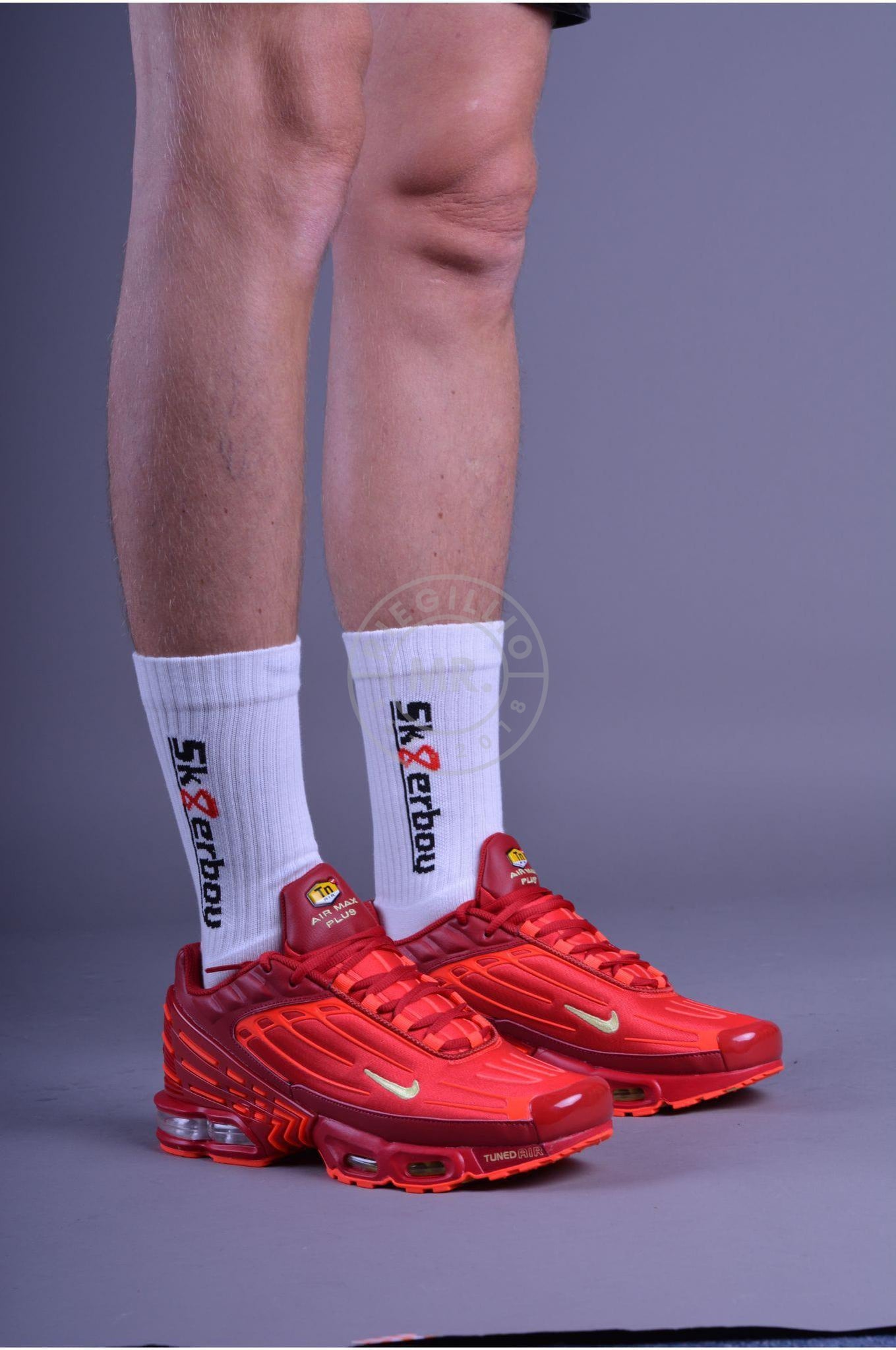 Sk8erboy Crew Socks White at MR. Riegillio