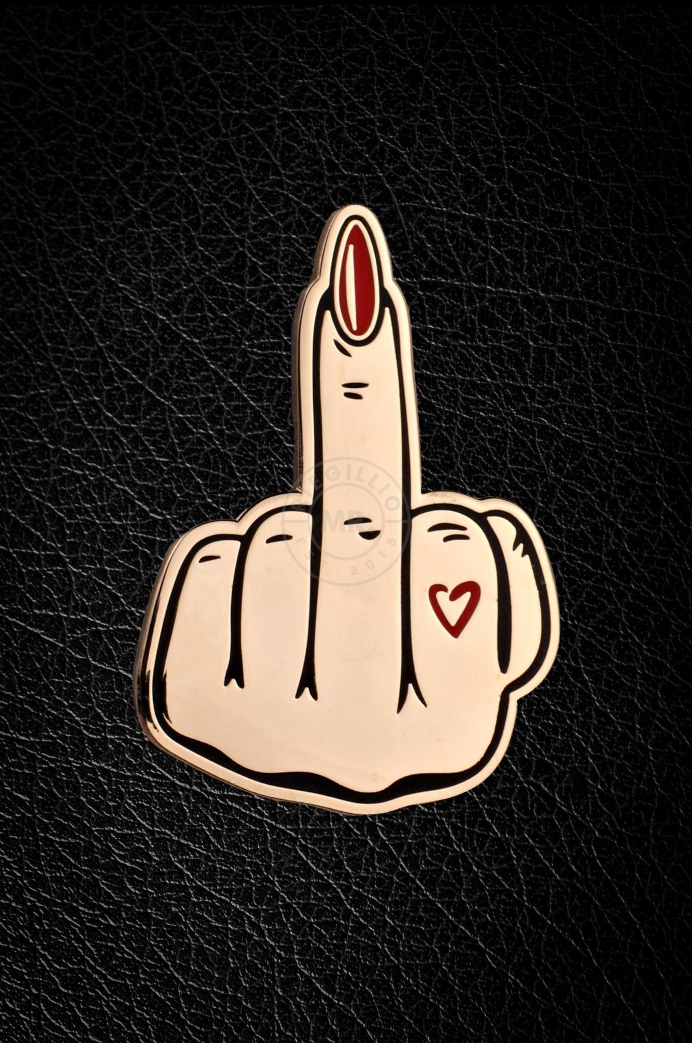 Master of the House Pin - FUCK YOU FLIP OFF at MR. Riegillio