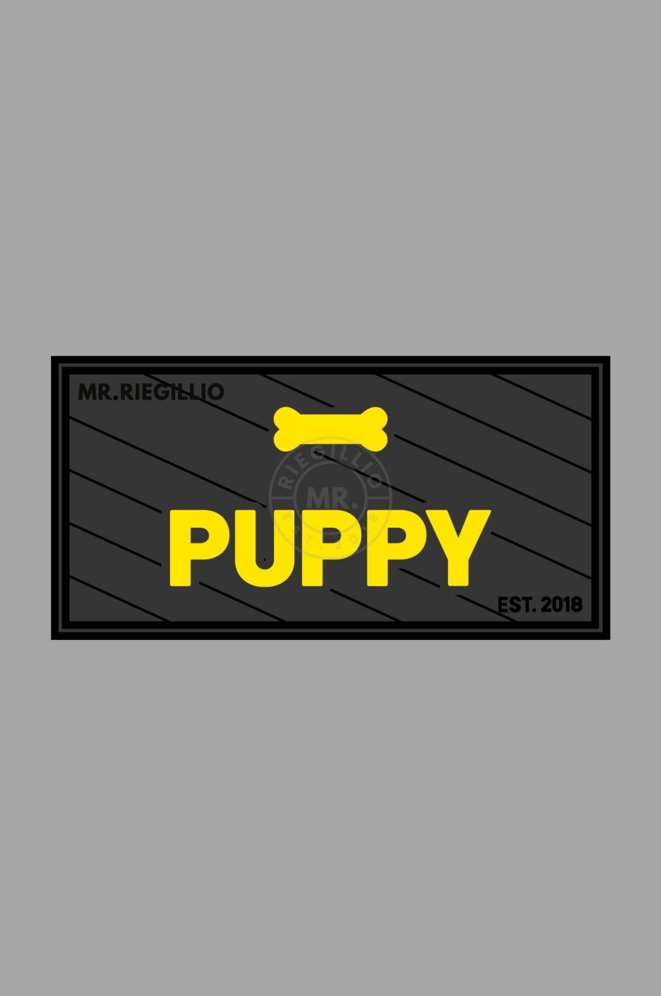 Rubber Velcro Patch - PUPPY - Yellow at MR. Riegillio