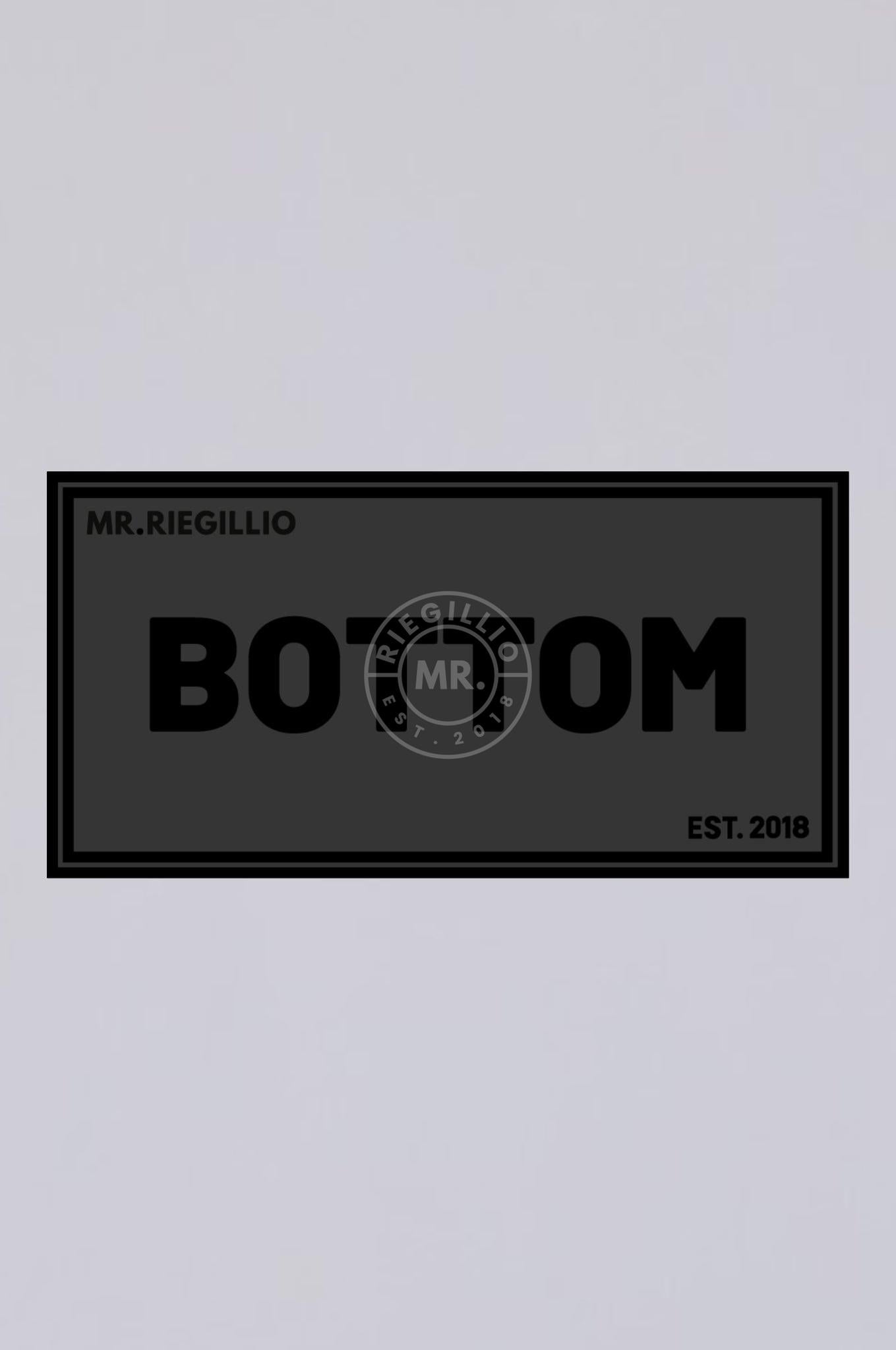 Rubber Velcro Patch - BOTTOM - Black at MR. Riegillio