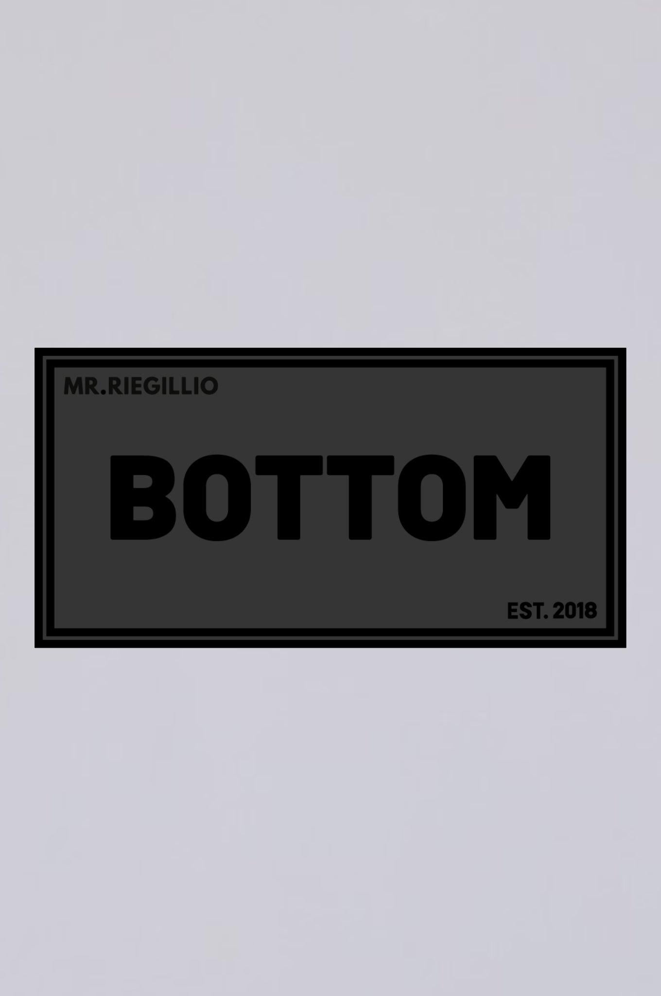 Rubber Velcro Patch - BOTTOM - Black at MR. Riegillio