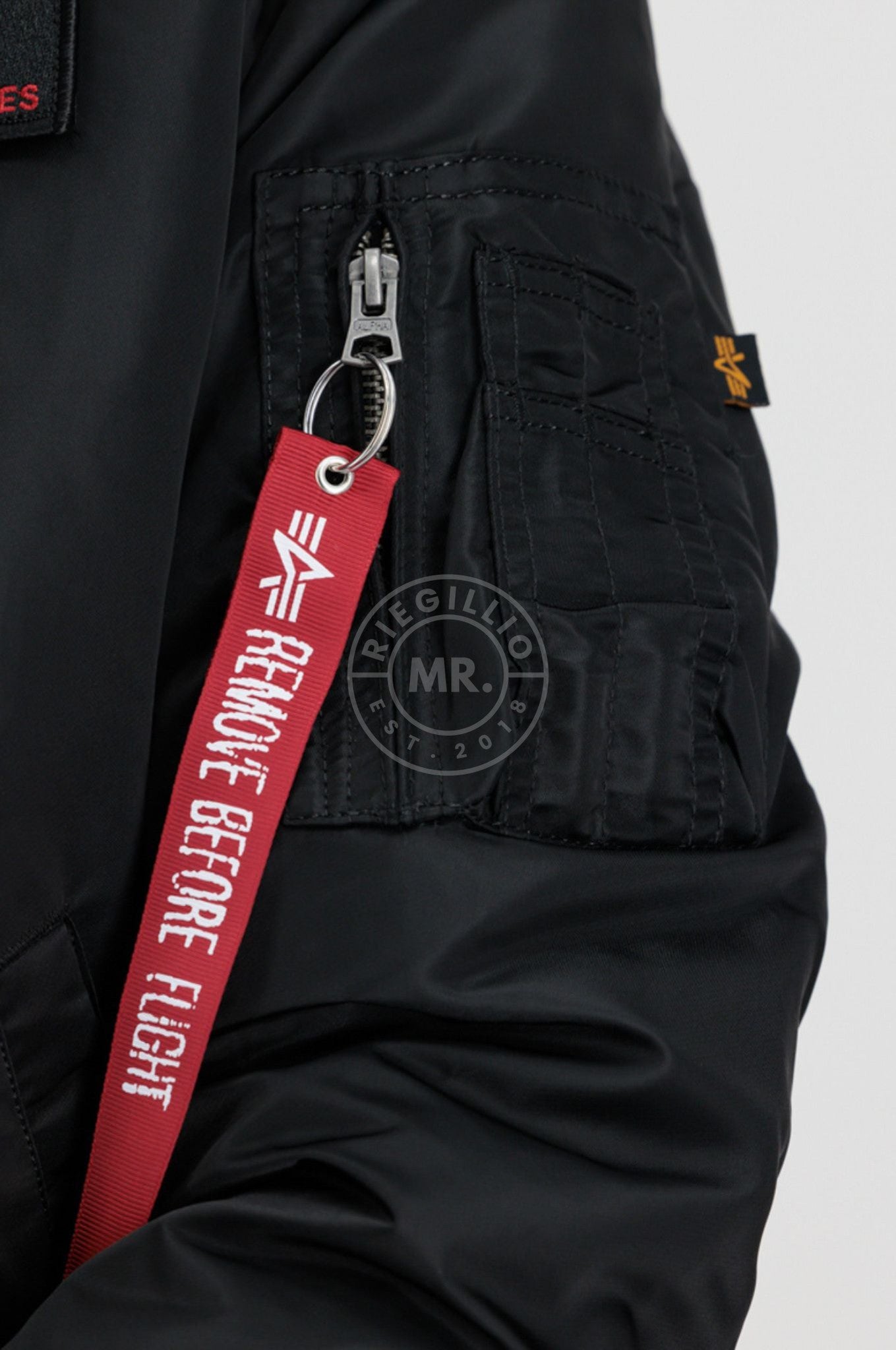 Alpha Industries MA-1 ZH D-Tec SE Jacket - Black / Red
