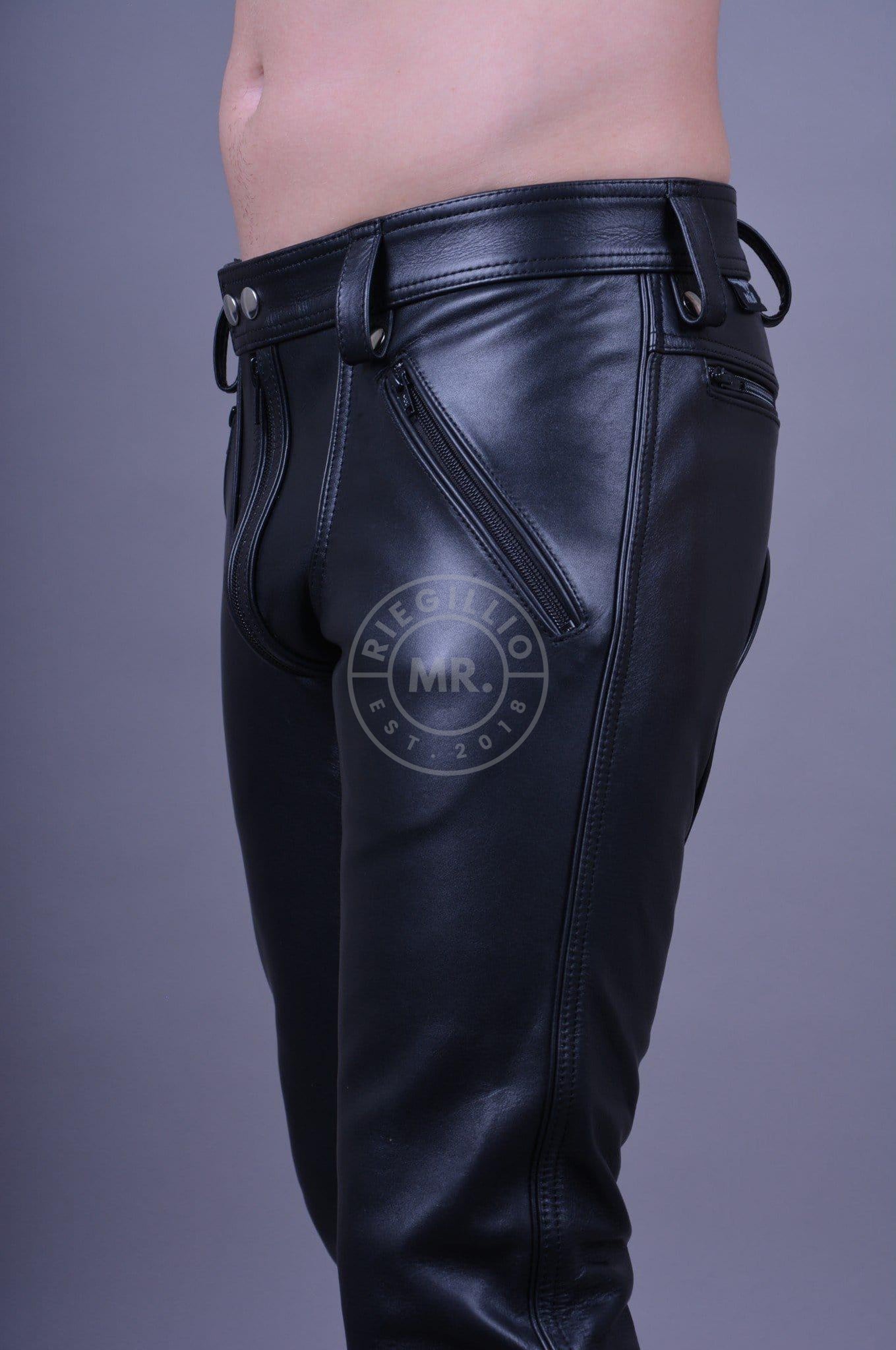 Mister B Leather FXXXer Jeans All Black-at MR. Riegillio