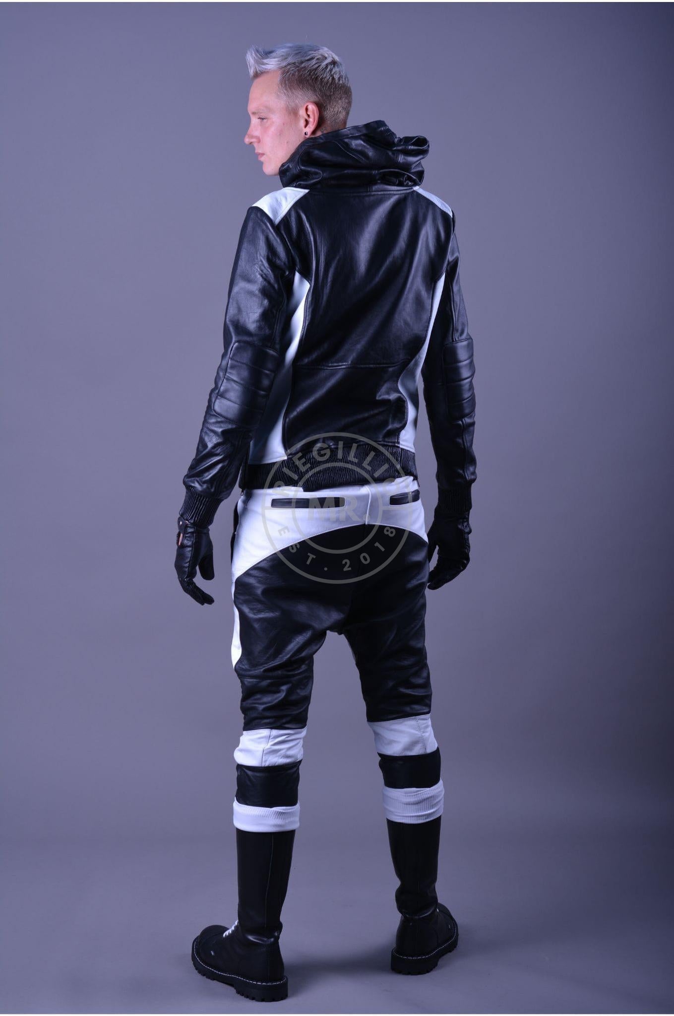 Leather Jogger Black&White at MR. Riegillio