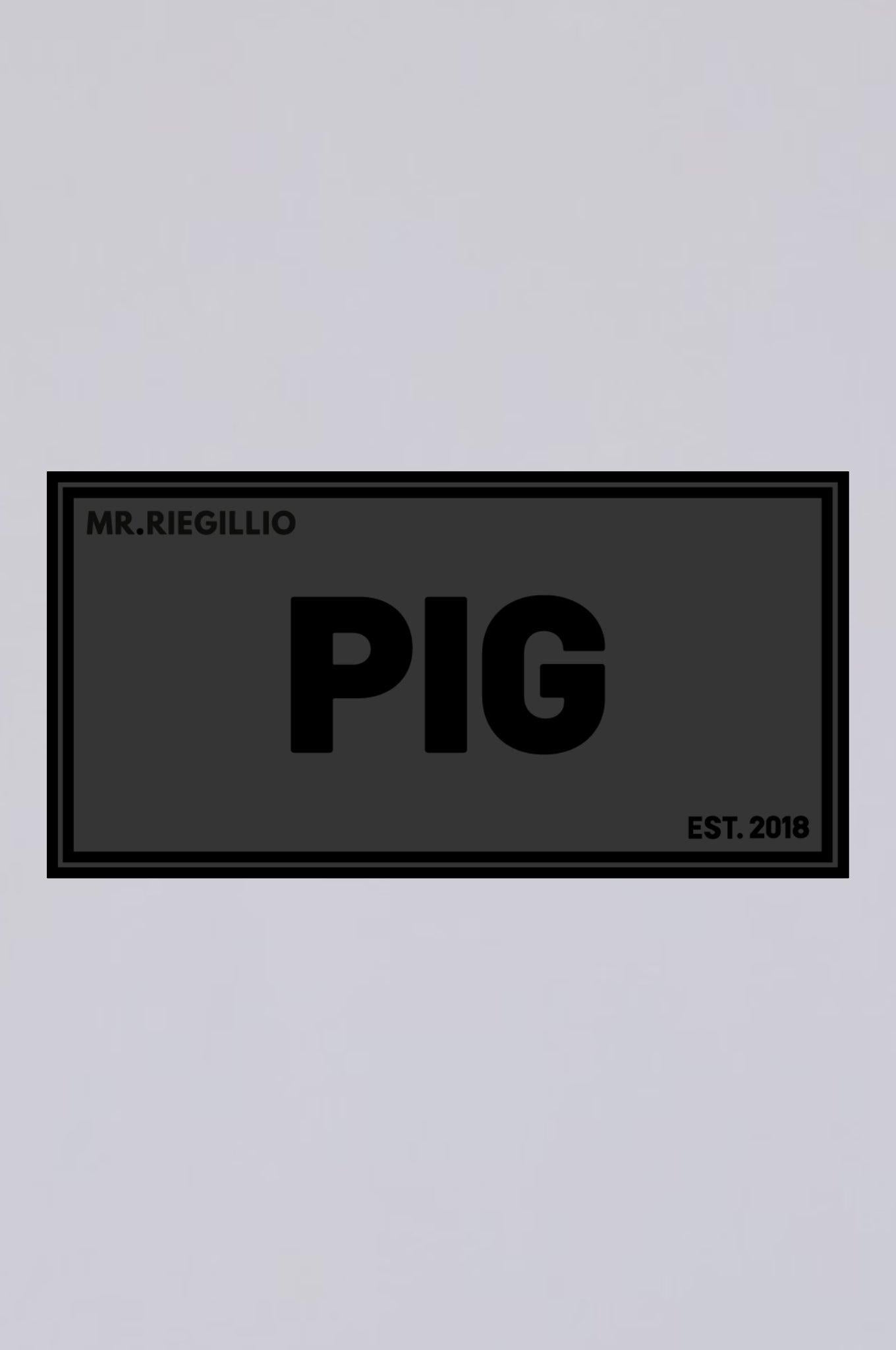 Rubber Velcro Patch - PIG - Black at MR. Riegillio