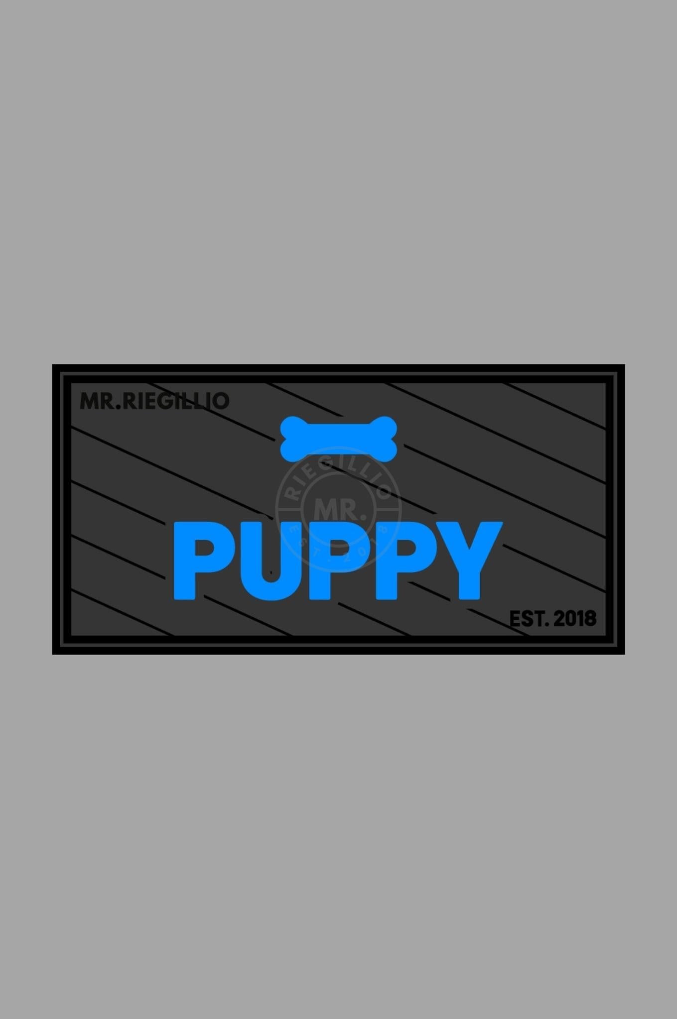 Rubber Velcro Patch - PUPPY - Blue at MR. Riegillio
