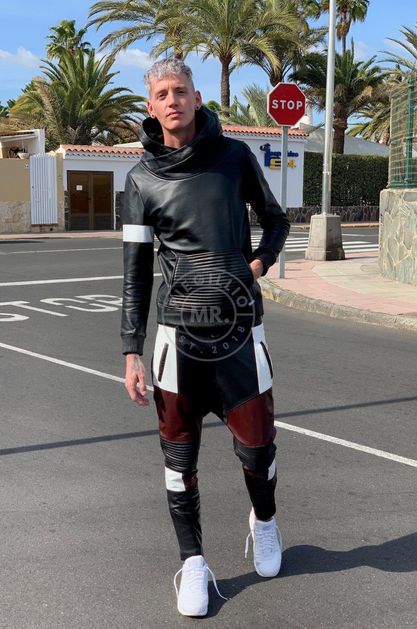Leather Hoodie Black at MR. Riegillio