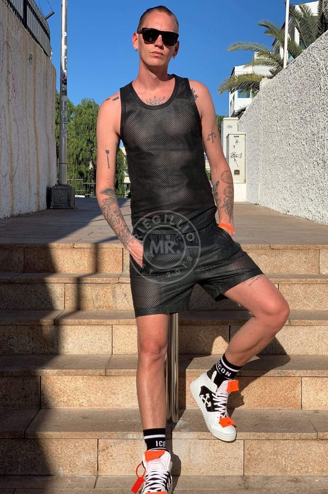 Perforated Leather Tank Top at MR. Riegillio