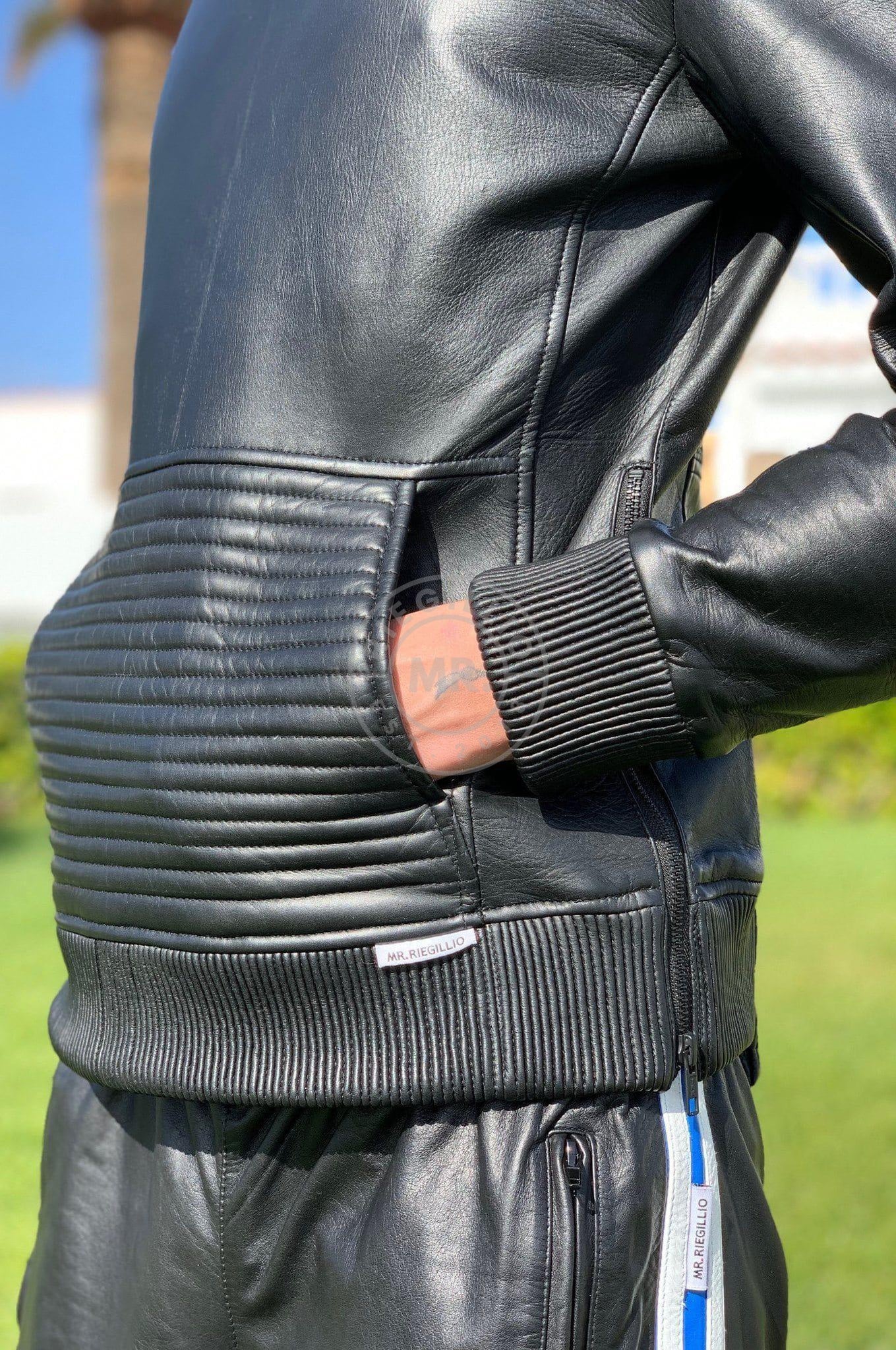 Leather Hoodie Black at MR. Riegillio