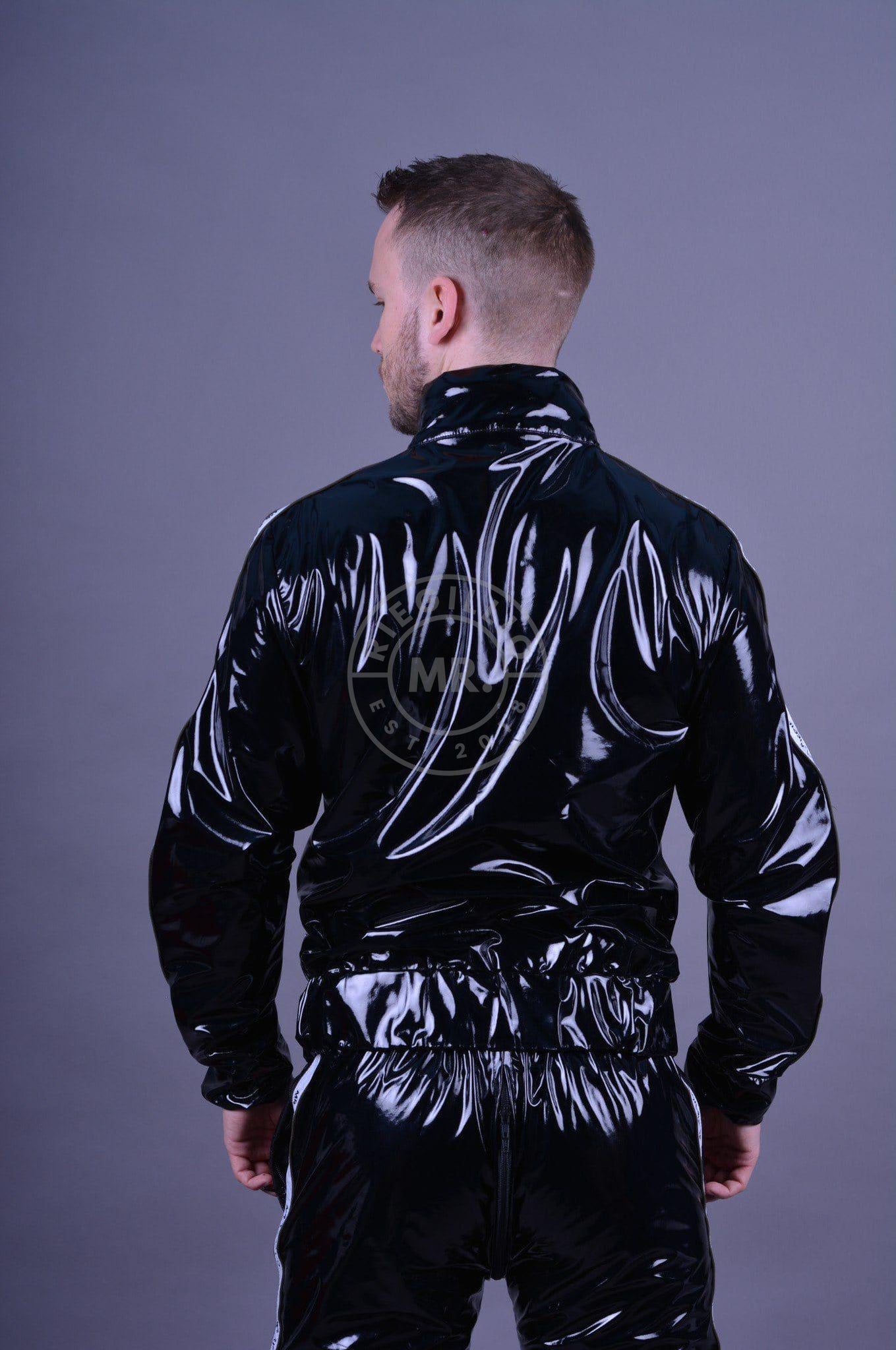 PVC Tracksuit Jacket - Logo Trim at MR. Riegillio