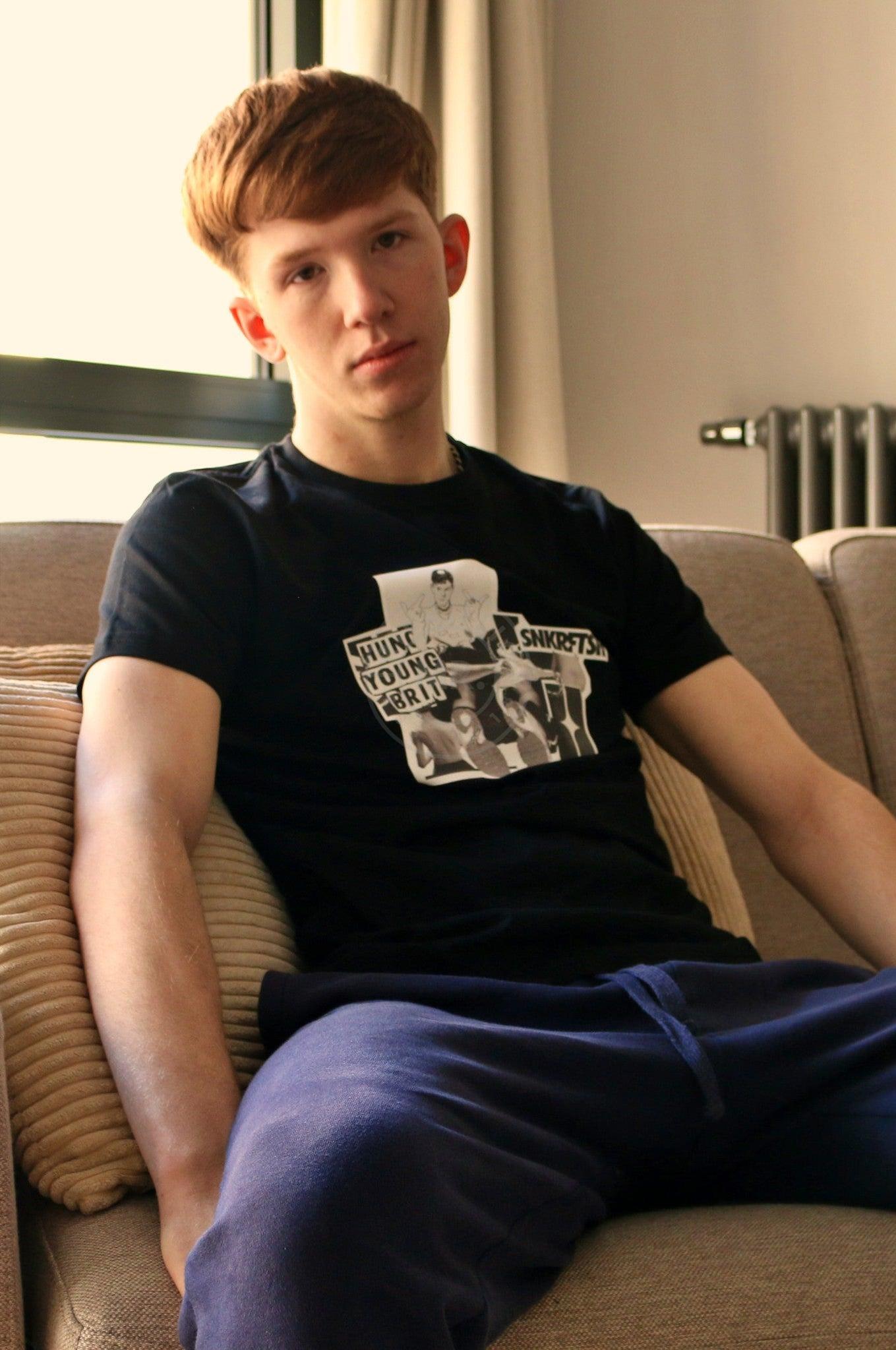 SNKRFTSH X Hung Young Brit T-Shirt - Black at MR. Riegillio