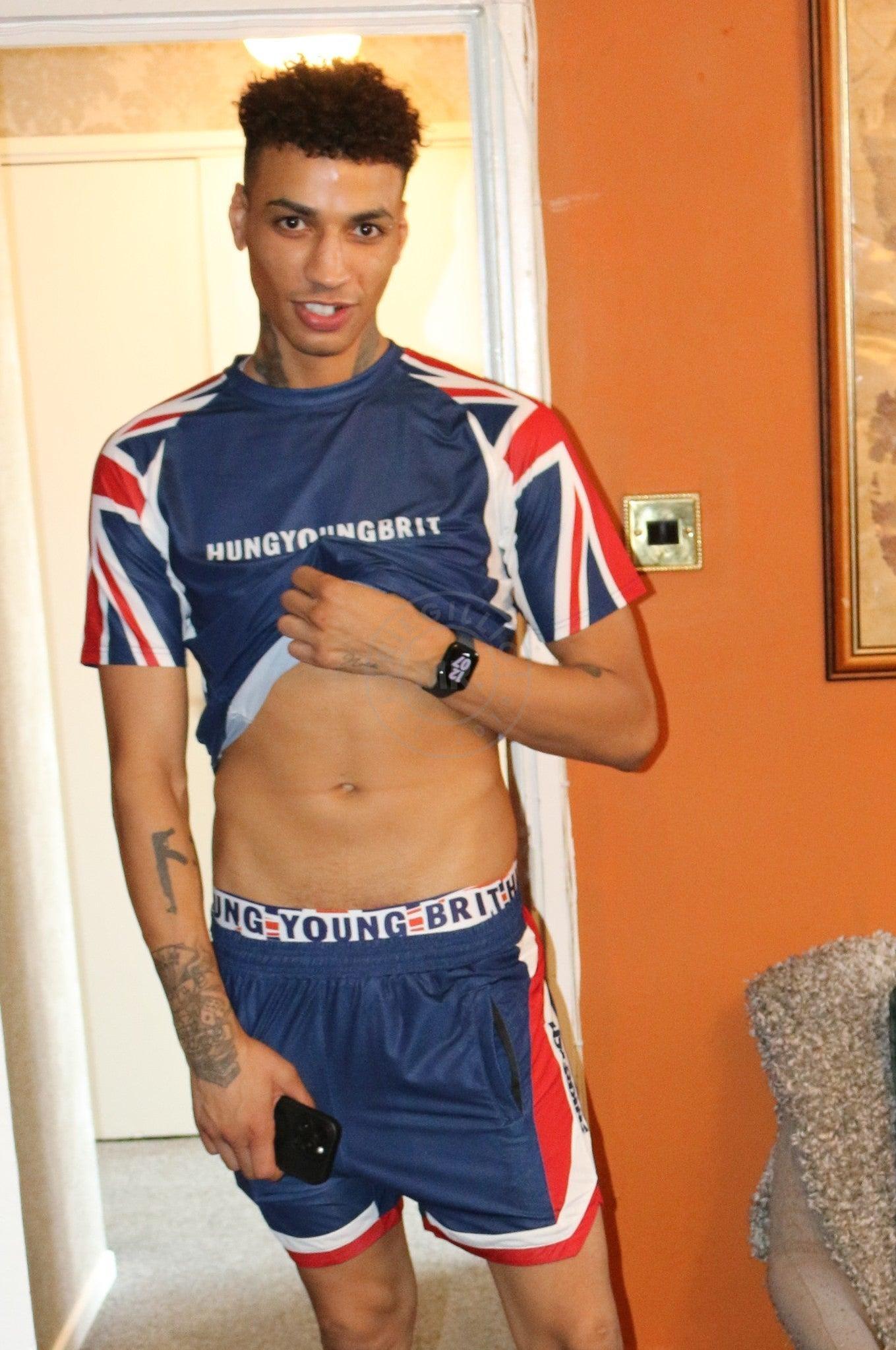 SNKRFTSH X Hung Young Brit Sports Short at MR. Riegillio